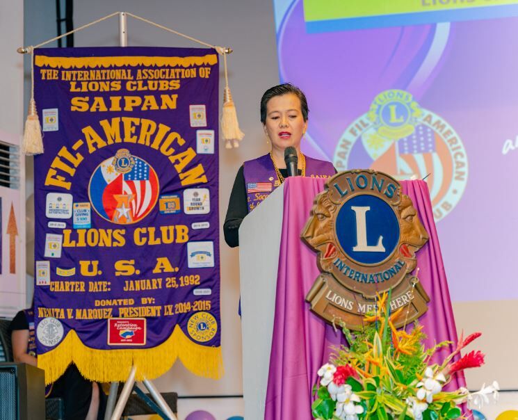 Maria Socorro Huliganga delivers her remarks.