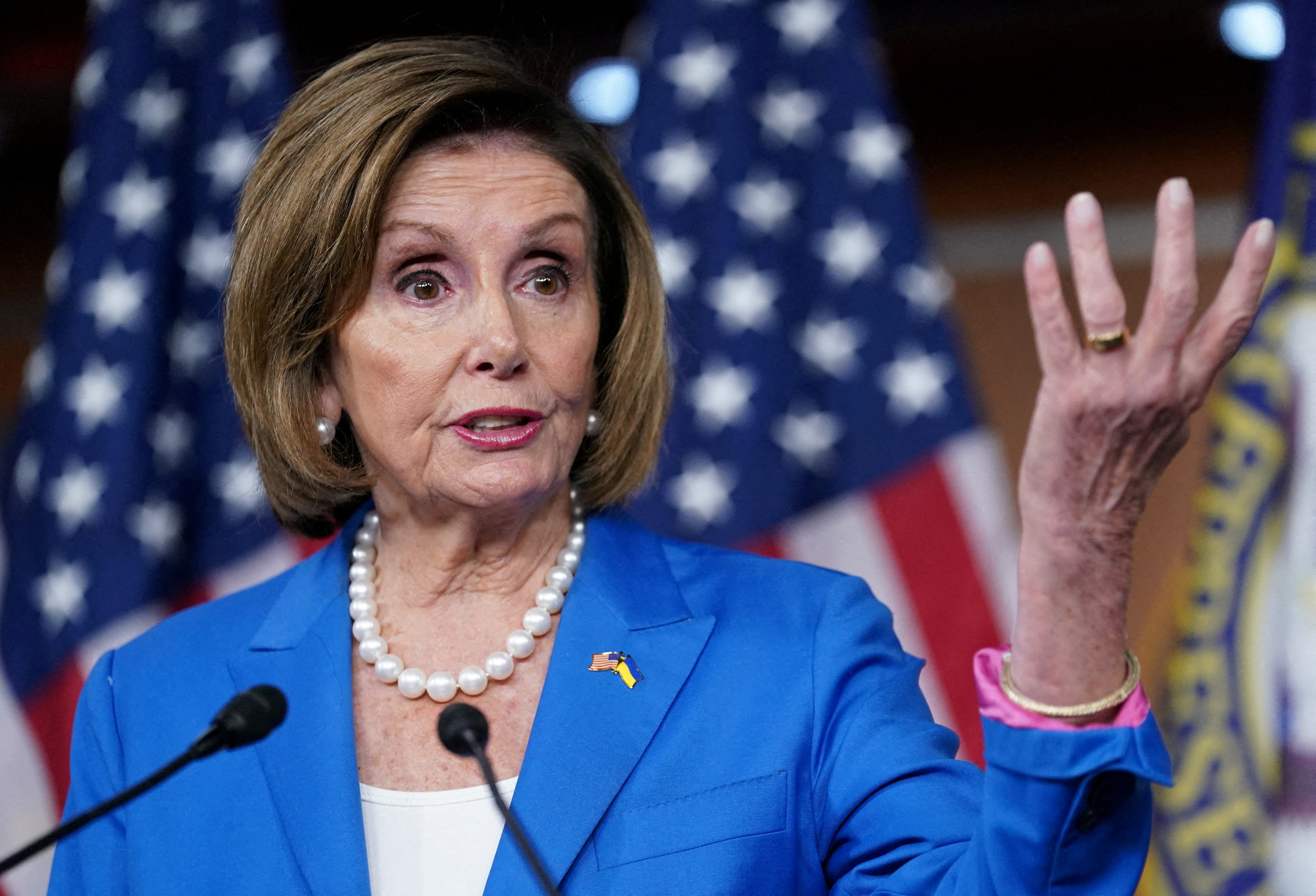 U.S. Speaker of the House Nancy Pelosi holds a press conference at the U.S. Capitol in Washington, D.C., Sept. 22, 2022.