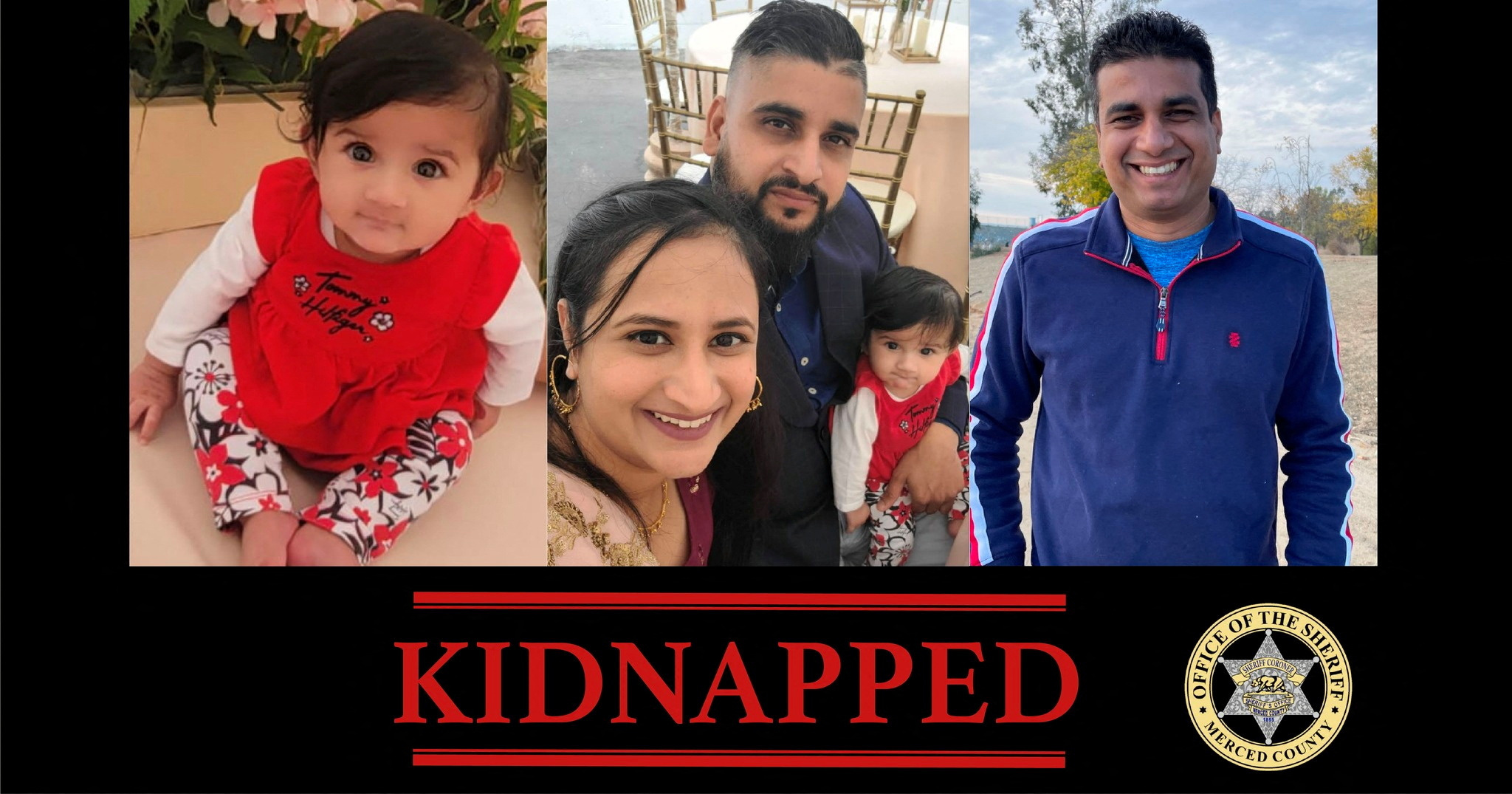 Poster shows the four family members kidnapped from central California in this handout released on Oct. 4, 2022.