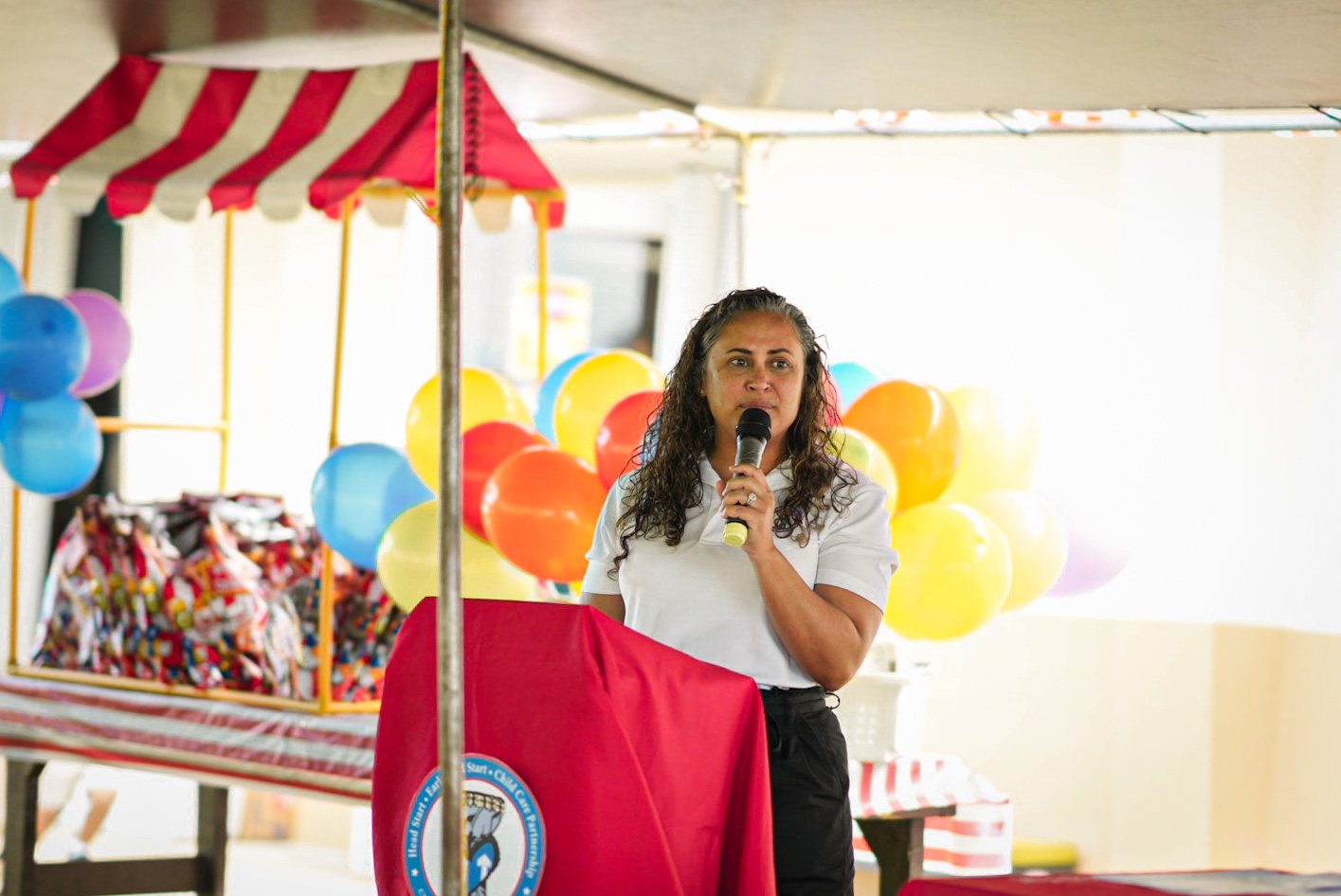 PSS Head Start/Early Head Start Family Service Manager Jolene Sablan was the emcee of the proclamation-signing ceremony.