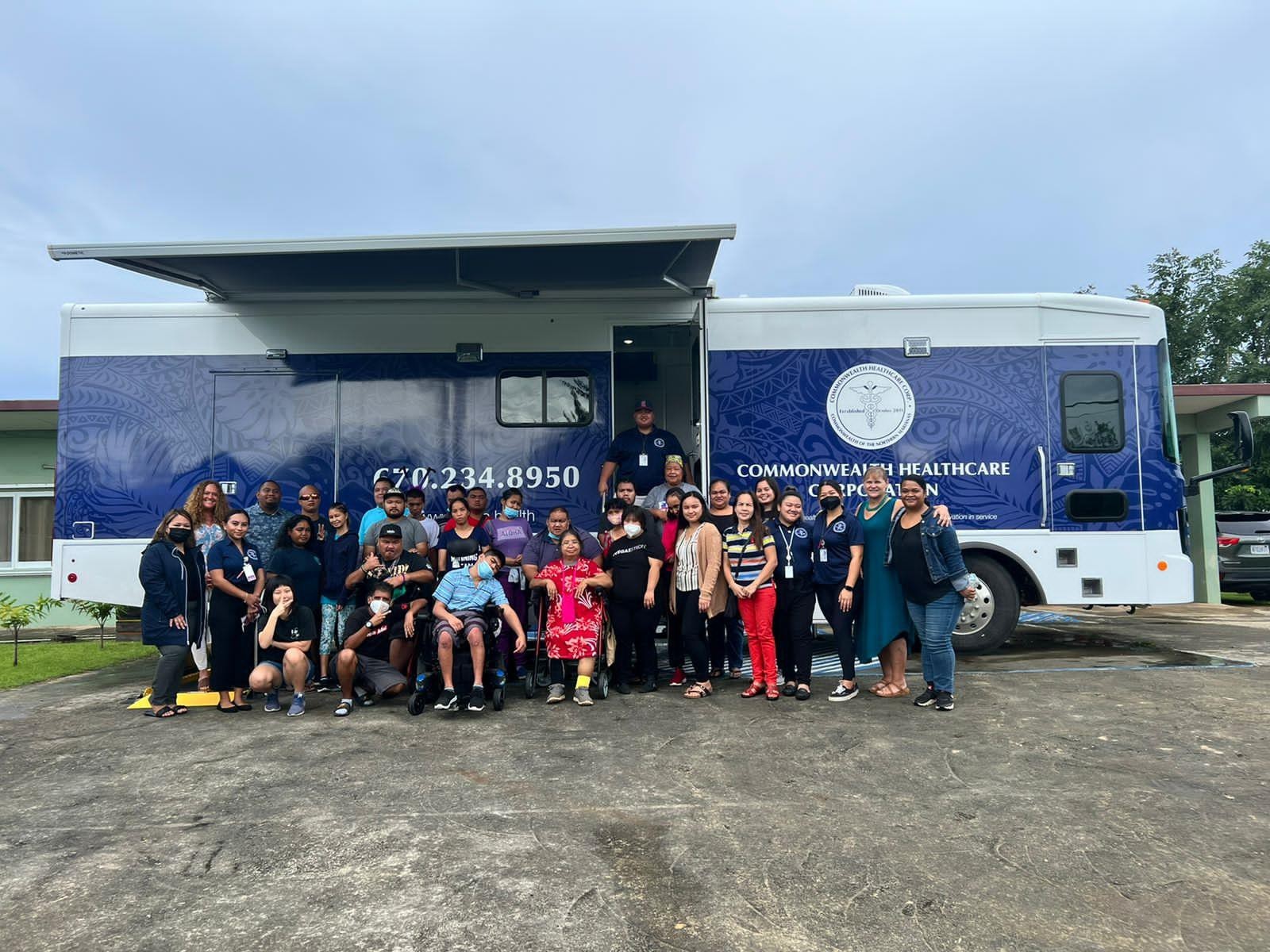 The CHCC mobile clinic outreach team along with the staff and consumers of the Center for Living Independently. Medical and patient navigation services were provided to staff and consumers for CHCC’s first outreach in its newest addition to outpatient care services: the CHCC Mobile Clinic.