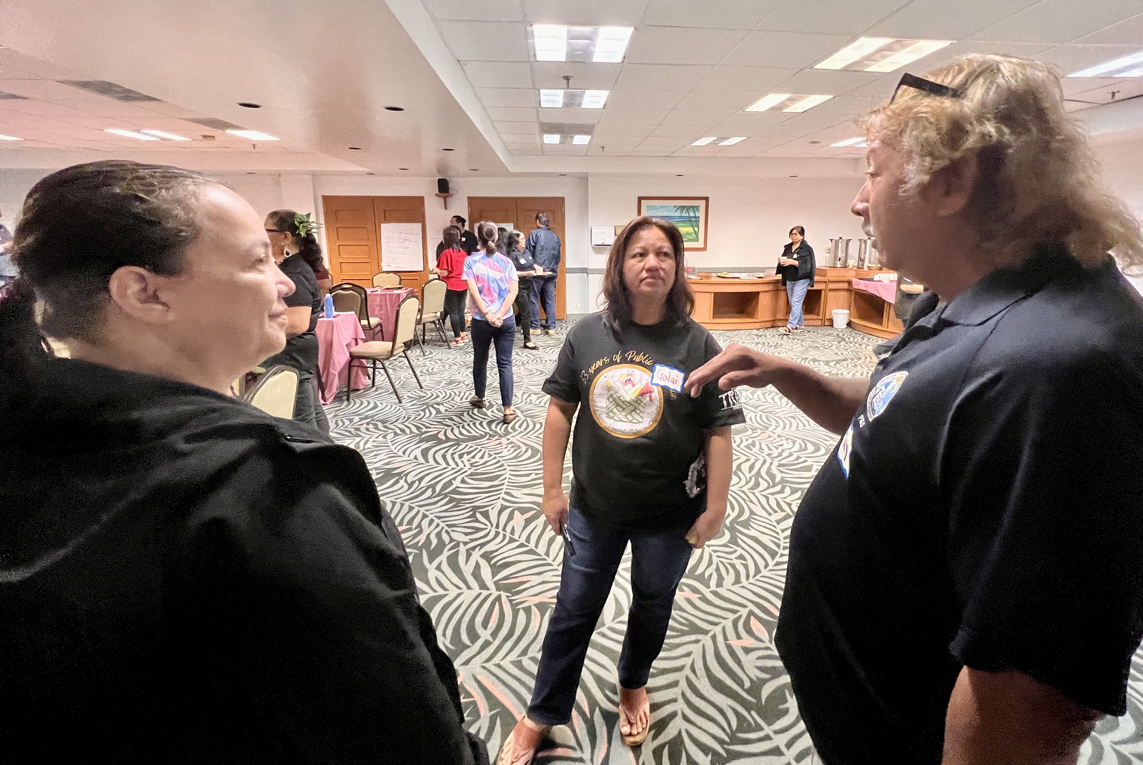 PSS federal, finance and procurement personnel shares their thoughts during a break from the professional development session.