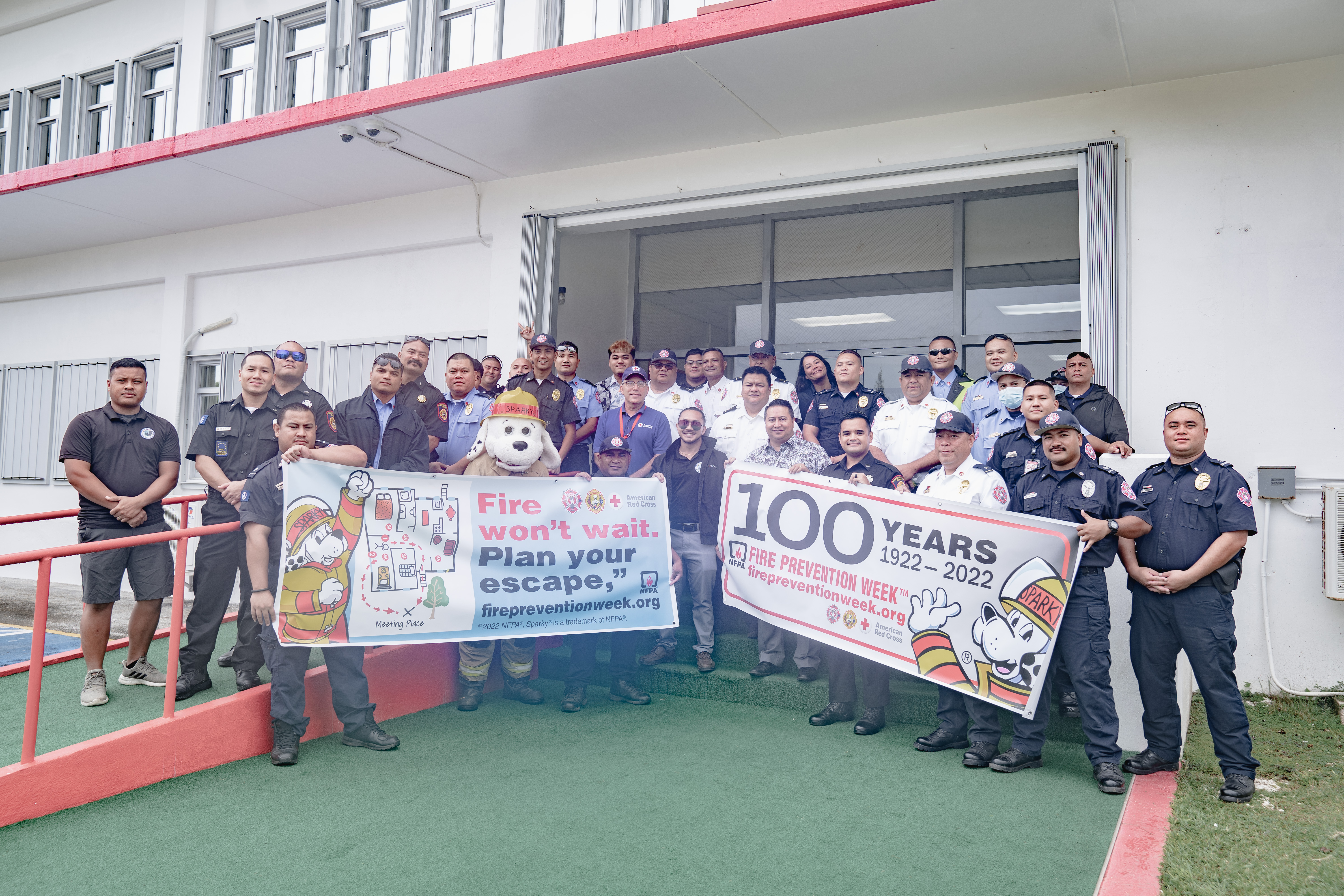 On Monday morning, Gov. Ralph DLG Torres, with Department of Fire and Emergency Medical Services Acting Commissioner Jesse C. Mesa, DFEMS and Aircraft Rescue and Firefighting personnel, American Red Cross-NMI Chapter Executive Director John Hirsh, and members of the community, gathered to proclaim the week of Oct. 9-15, 2022 as National Fire Prevention Week and Oct. 9, 2022 as National Fallen Firefighters Day. The governor recognized the efforts of DFEMS and its personnel’s hard work in ensuring the safety of our Commonwealth. He also encouraged community members to take the proper preparations to ensure their safety in the event of a fire. To recognize the sacrifices of firefighters and emergency services personnel, and to honor those who have given their lives for our safety, the governor said the CNMI will observe Oct. 9, 2022, National Fallen Firefighters Day, by lowering  American and CNMI flags on all buildings to half-staff.