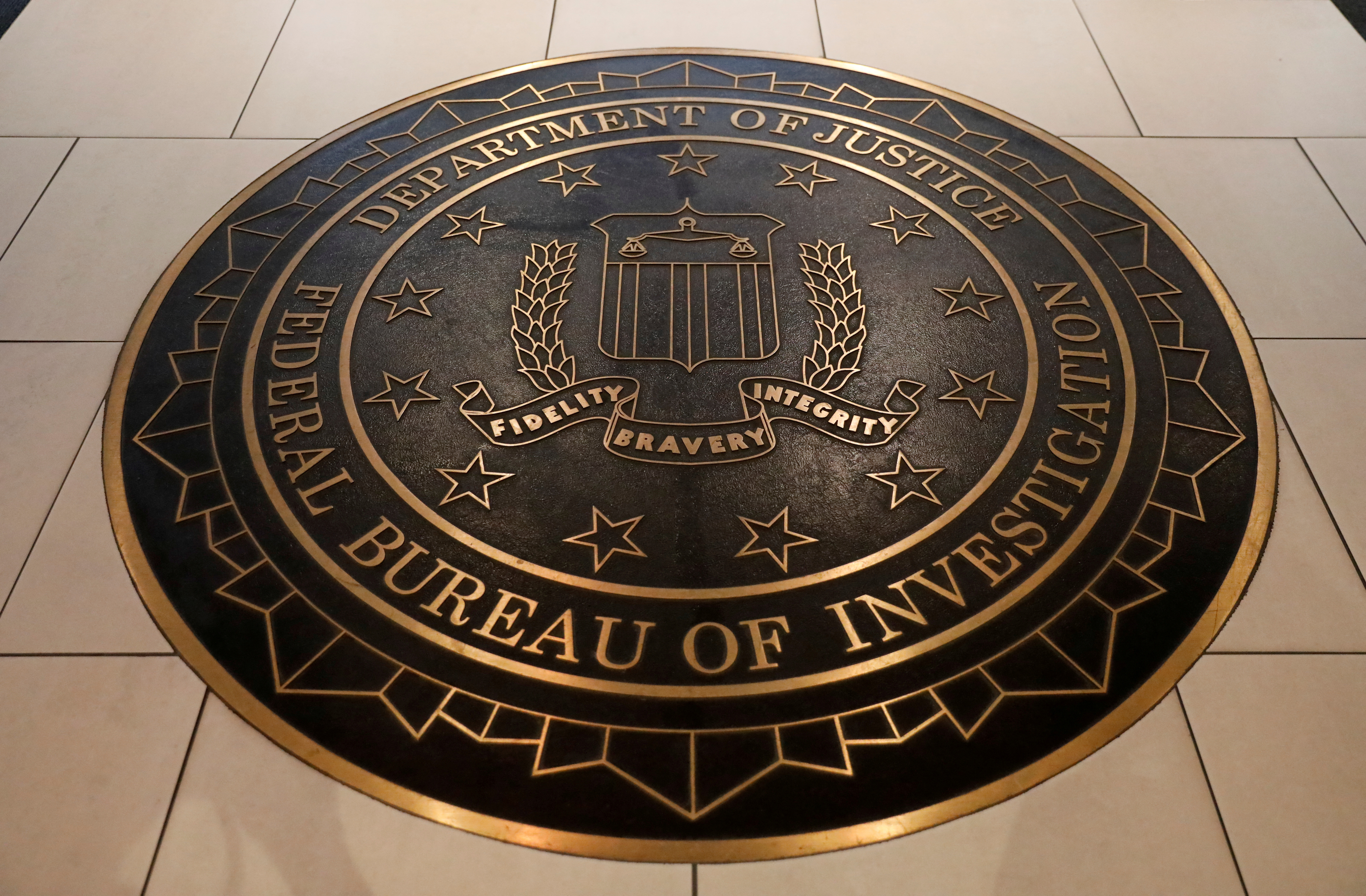 The Federal Bureau of Investigation seal is seen at the FBI headquarters in Washington, D.C., June 14, 2018.