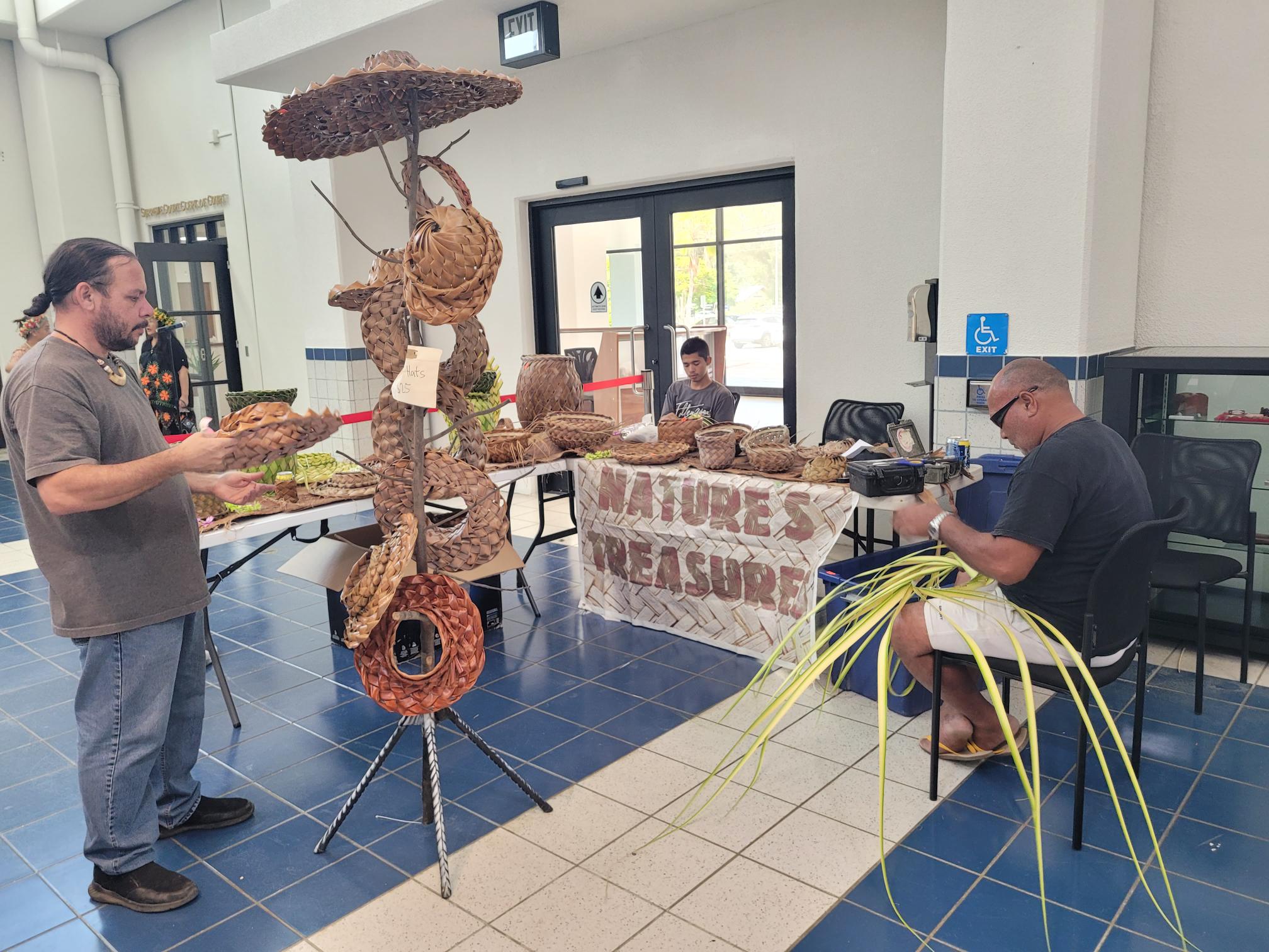 The art of weaving coconut fronds.