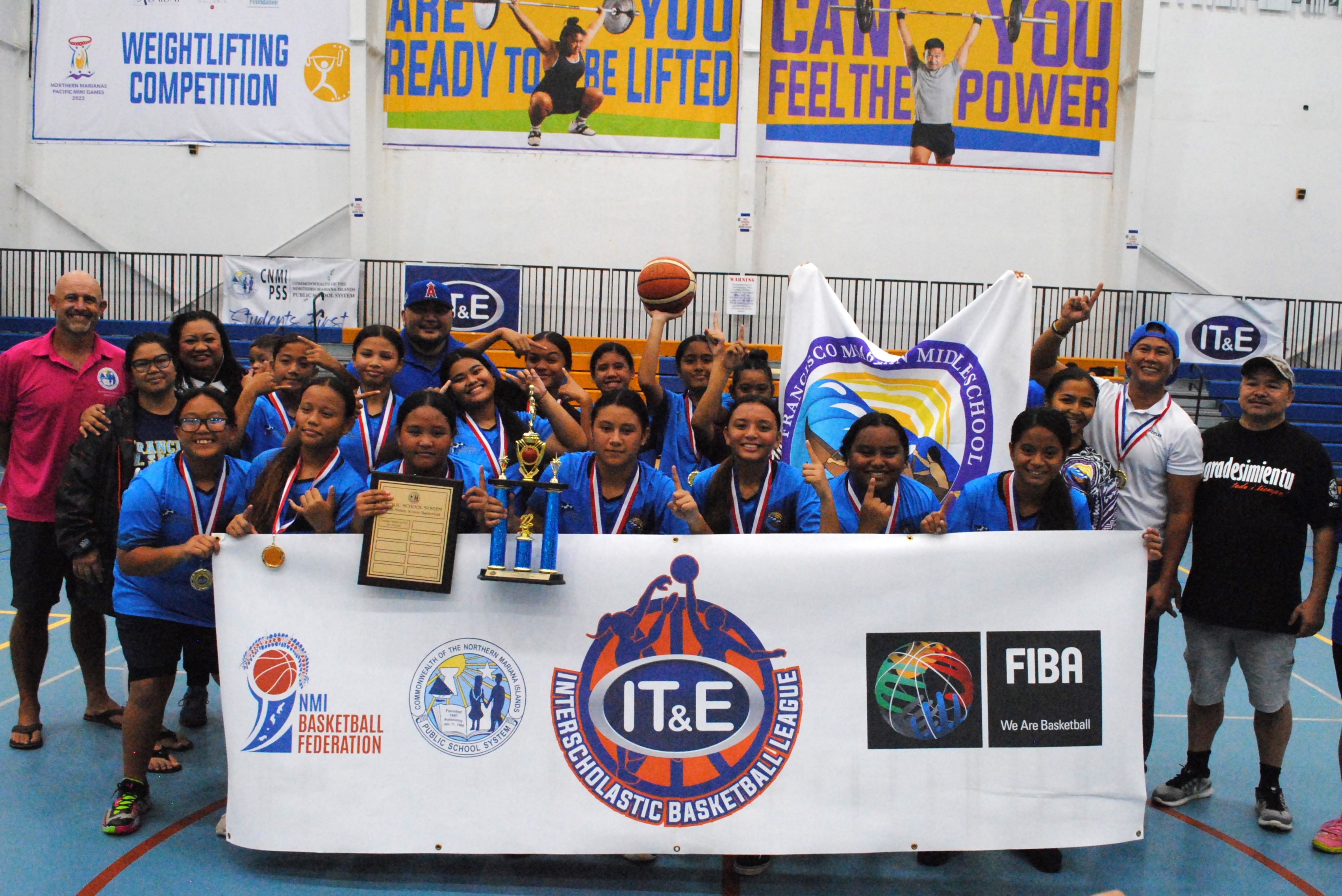 FMS won the girls middle school championship of the IT&E Interscholastic Basketball League Saturday at the MHS gym.