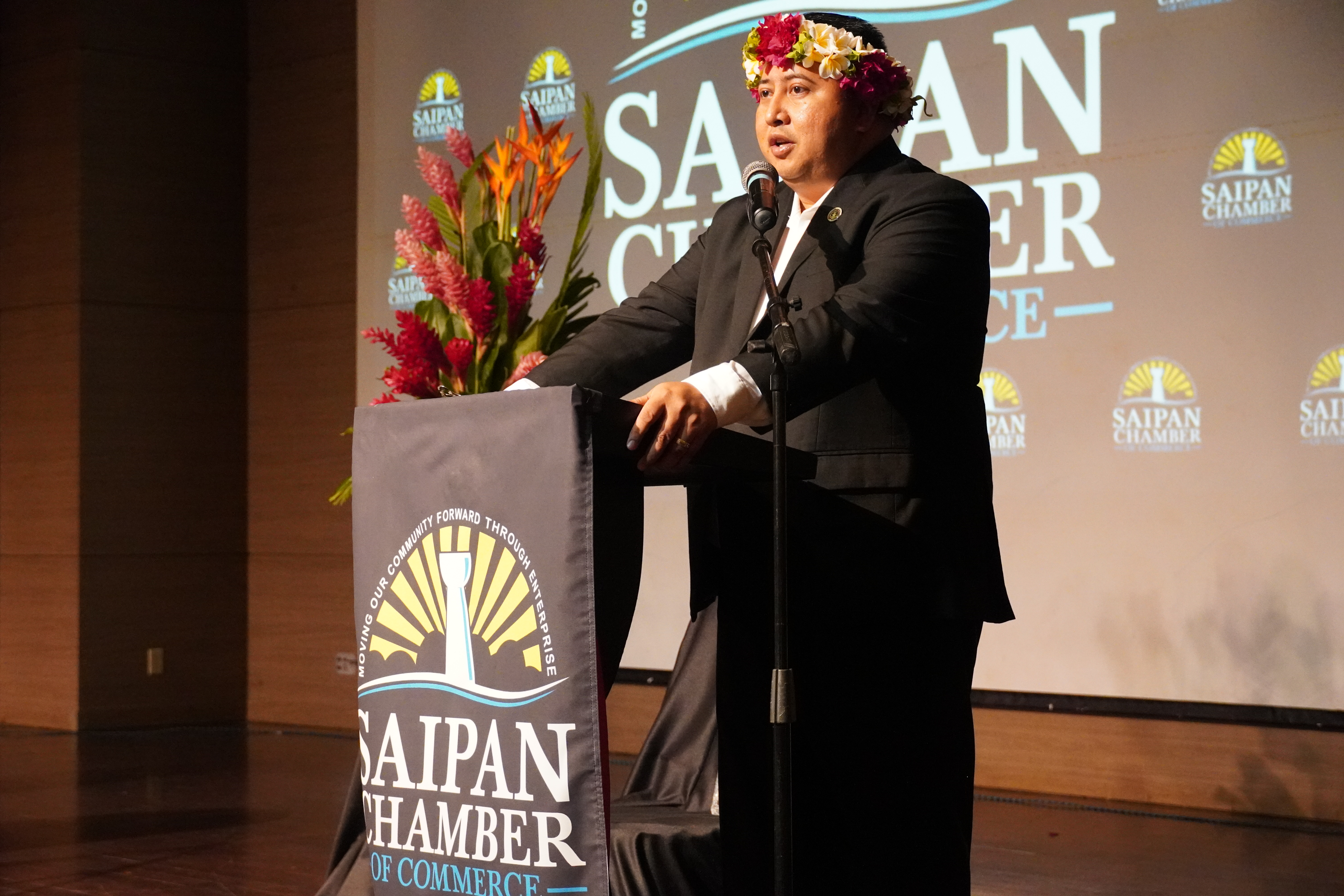 Republican Gov. Ralph DLG Torres responds to a question.