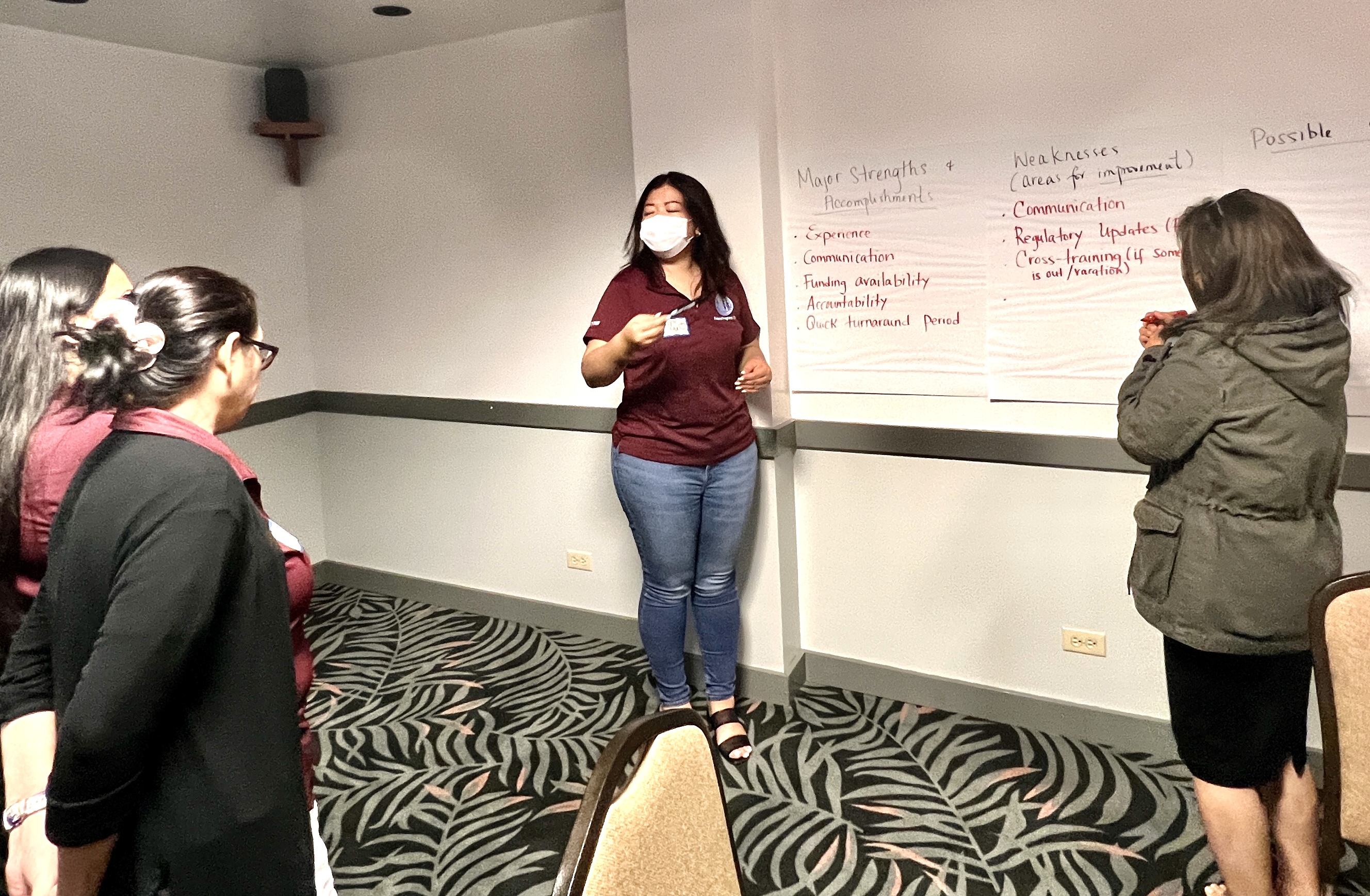 Federal Programs Office personnel identify their strengths and weaknesses, and discuss how they could further improve quality of their services.