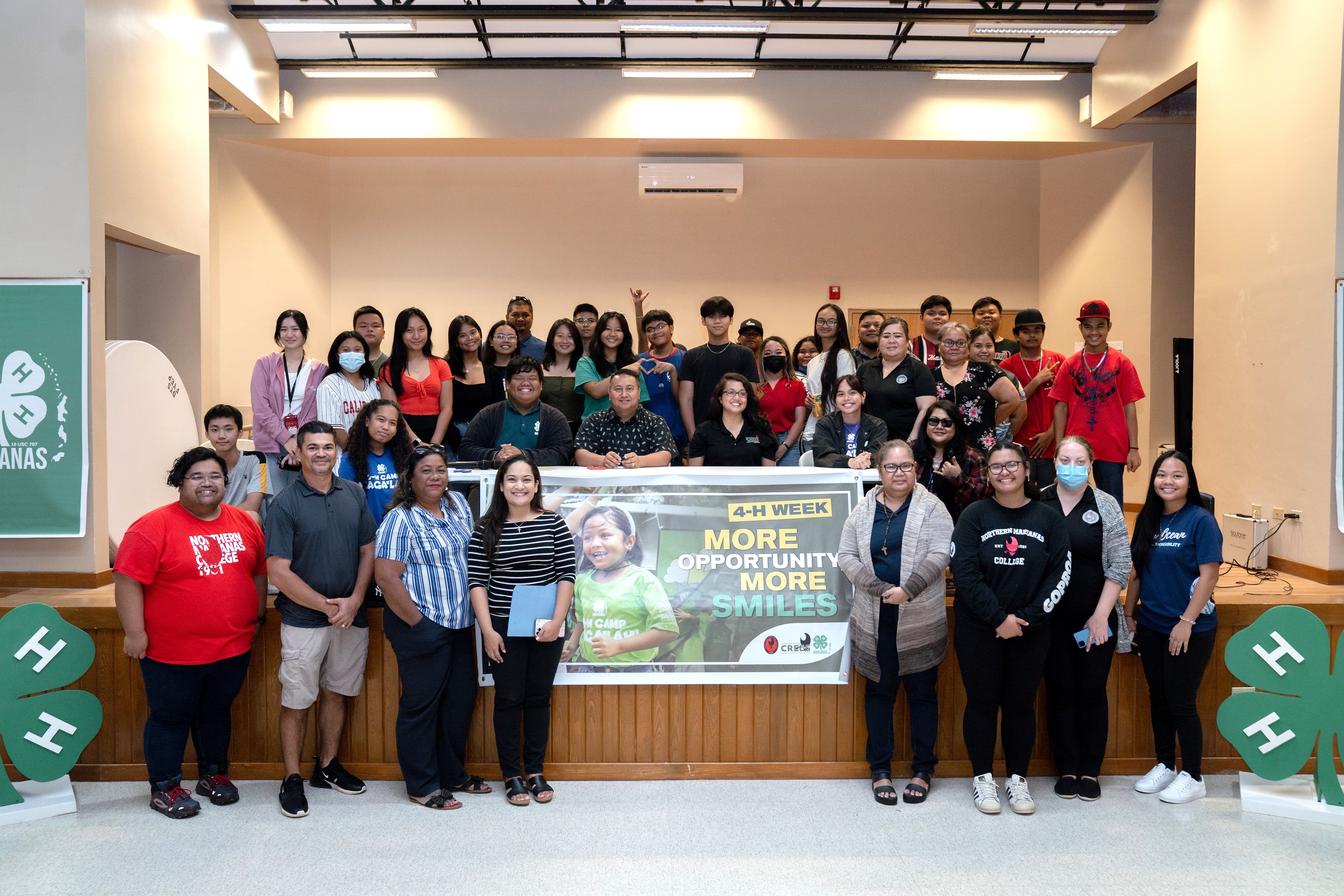 On Wednesday afternoon, Gov. Ralph DLG Torres with 4-H Marianas Youth State Council President Rownel Jody Coloma, council members, 4-H Marianas, Northern Marianas College-CREES Interim Dean Patricia Coleman, CREES staff, CNMI government department and agency heads and other members of the community gathered to proclaim Oct. 2-8, 2022 as National 4-H Week in the CNMI.