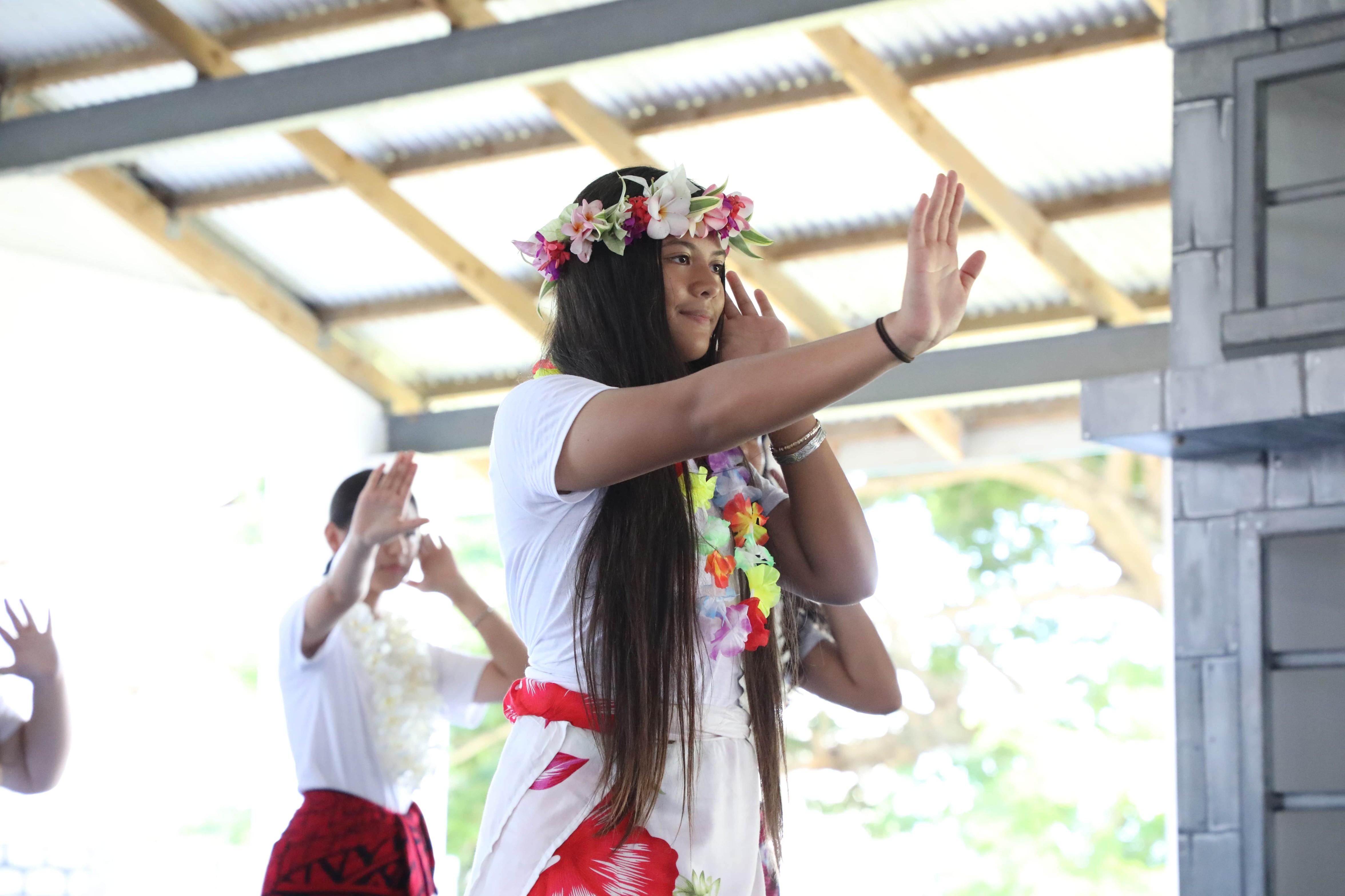 Mount Carmel School's eighth-grade students represent the CNMI during the school's Cultural Day celebration.