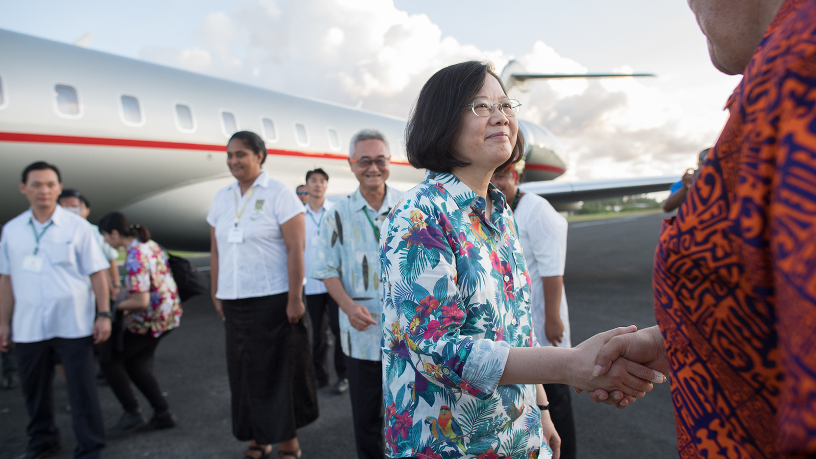 Taiwan President Tsai Ing-wen visits Tuvalu on Nov. 1, 2017.