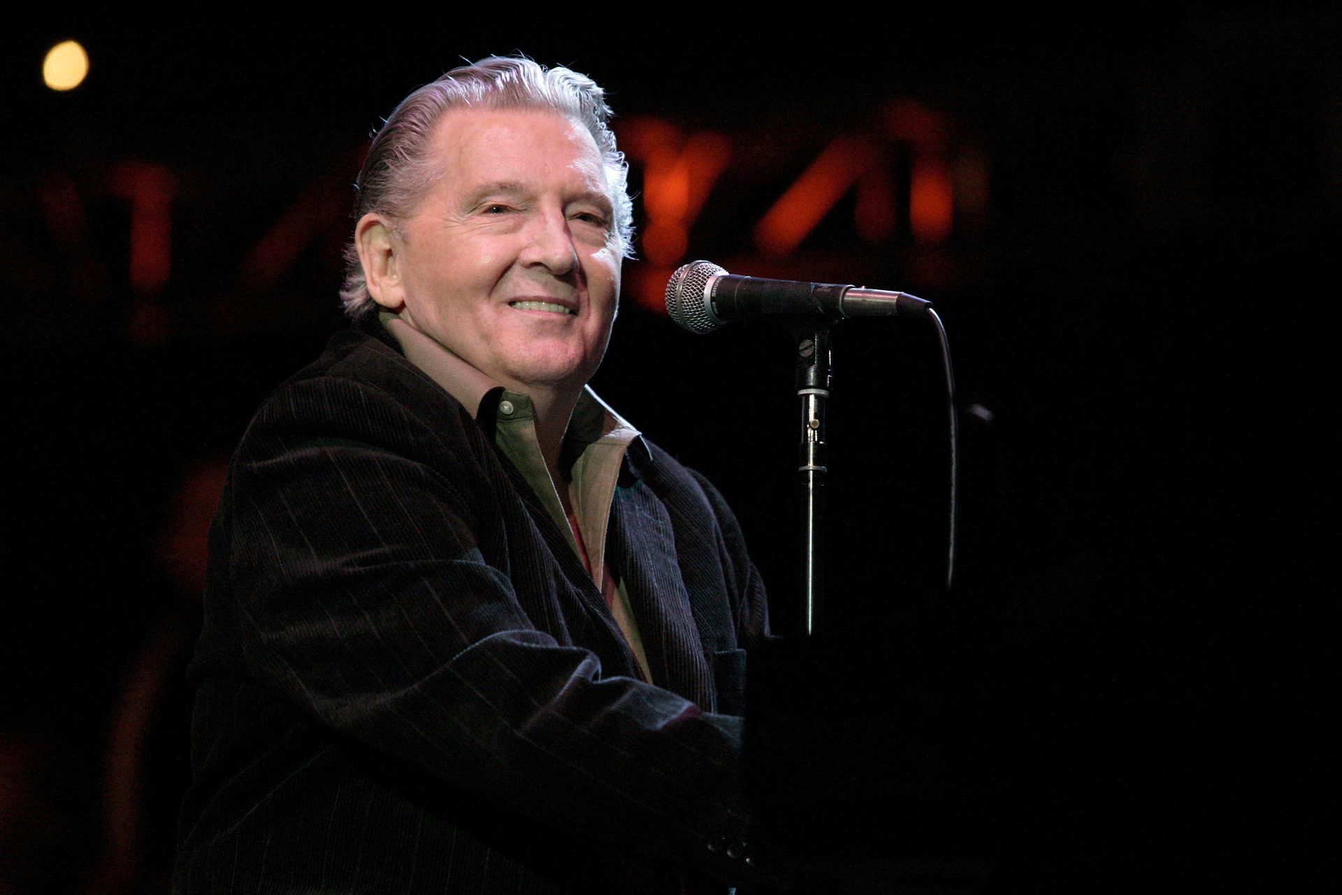 Jerry Lee Lewis performs at the19th annual Bridge School Benefit Concert in Mountain View, California on Oct. 29, 2005.