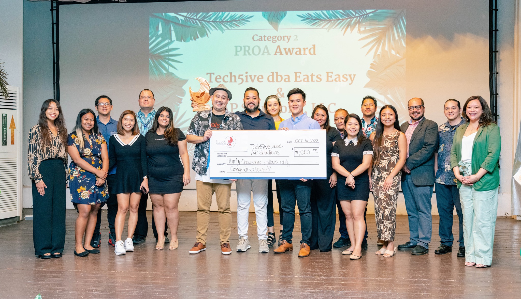 Tech 5ive dba Eats Easy and AP Solutions topped the existing businesses category.