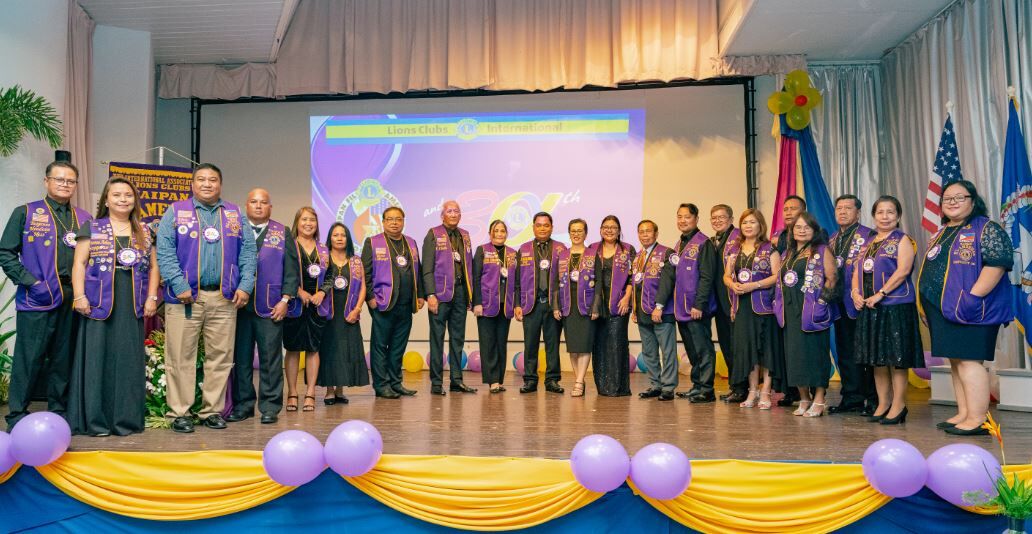 The officers of the Saipan Fil-American Lions Club led by Maria Socorro Huliganga pose for a photo.