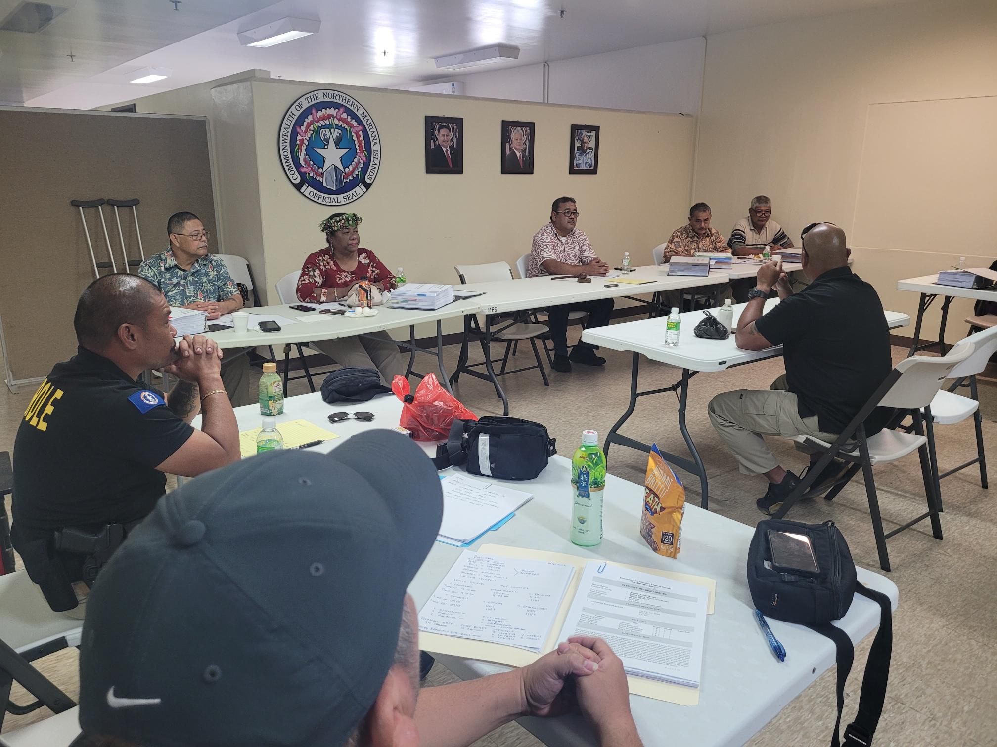 The CNMI Board of Parole meets with Chief Parole Officer Nick Reyes on Friday morning.