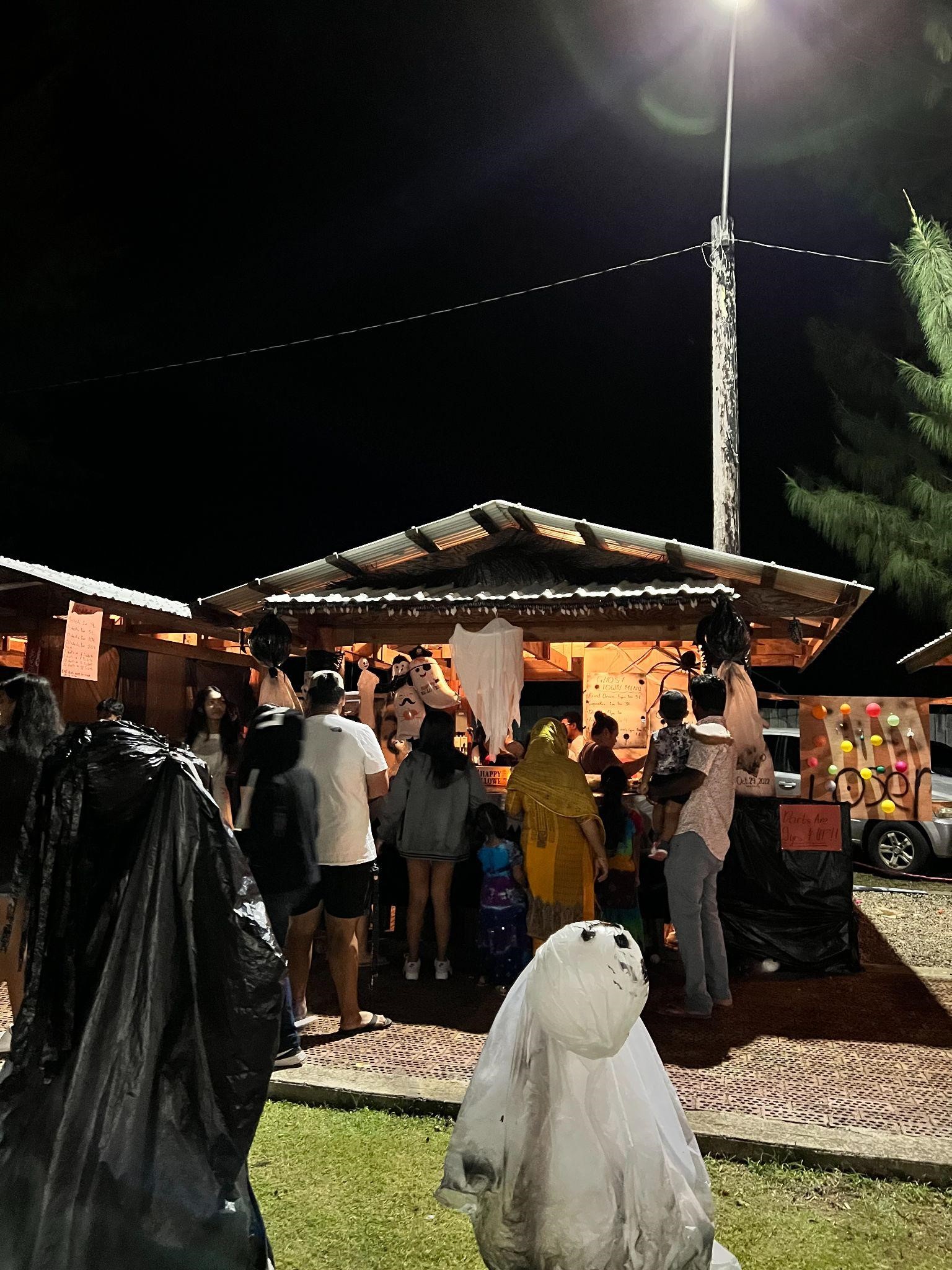 The 9th graders’ booth at the Tinian High School’s Halloween Carnival.