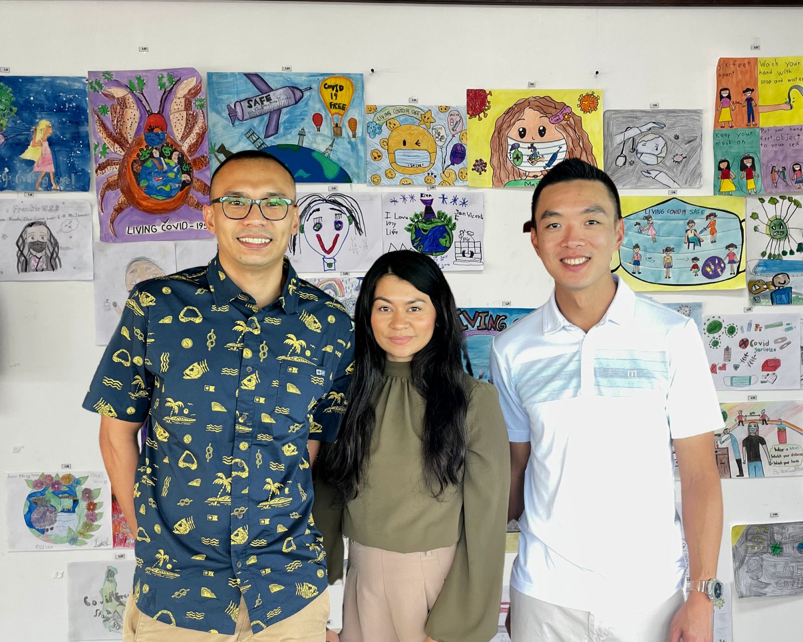 9th Annual Pacifica Art Contest judges from left: Allstar/Boarderline manager Sidney Quan, Mind2Muscle sole proprietor Cherese Palacios and Turnkey Solutions managing partner Jerry Lin.