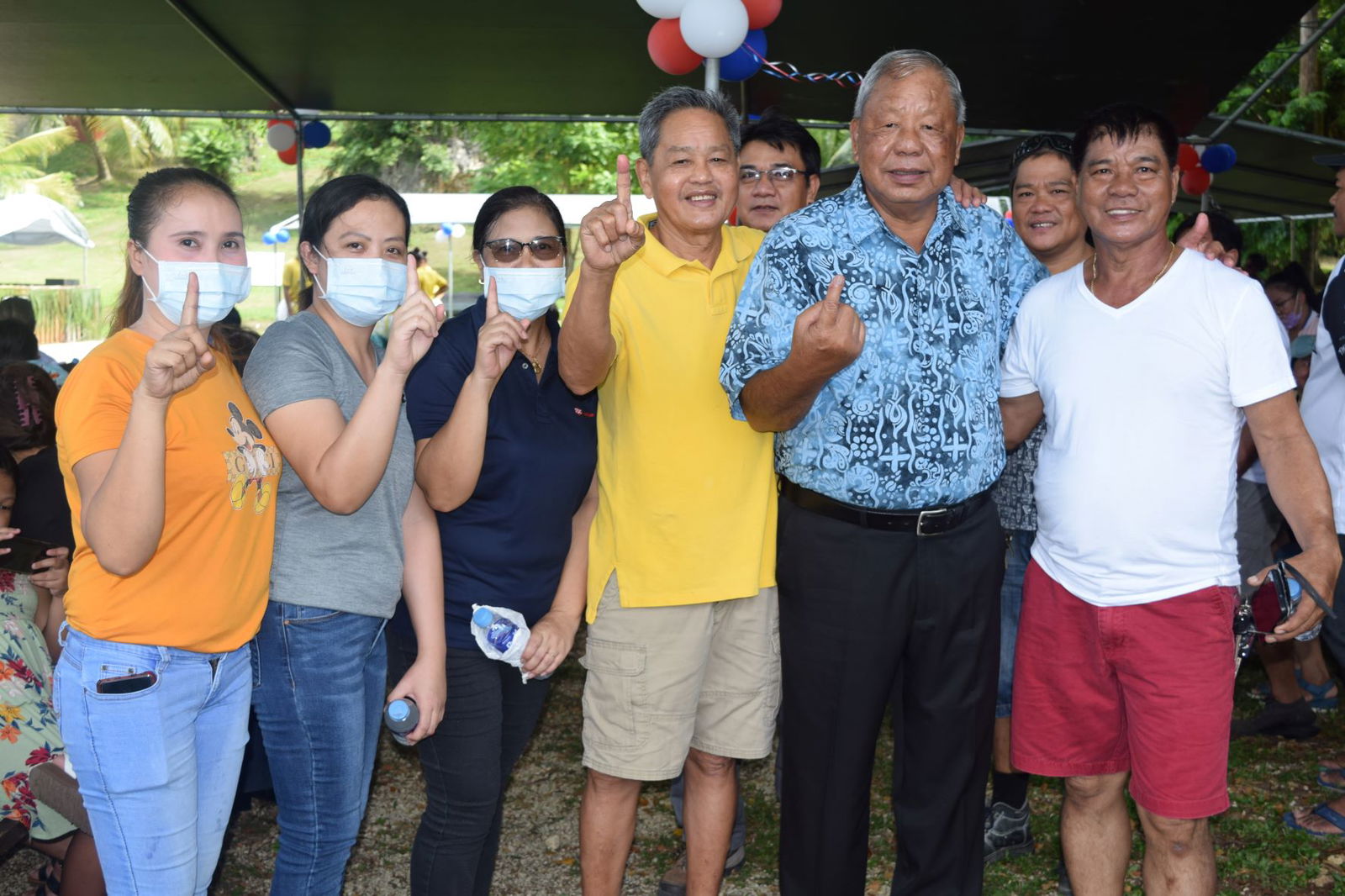 Independent candidate for lt. governor, Saipan Mayor David M. Apatang, 2nd right front row, with AD 2022 supporters. 