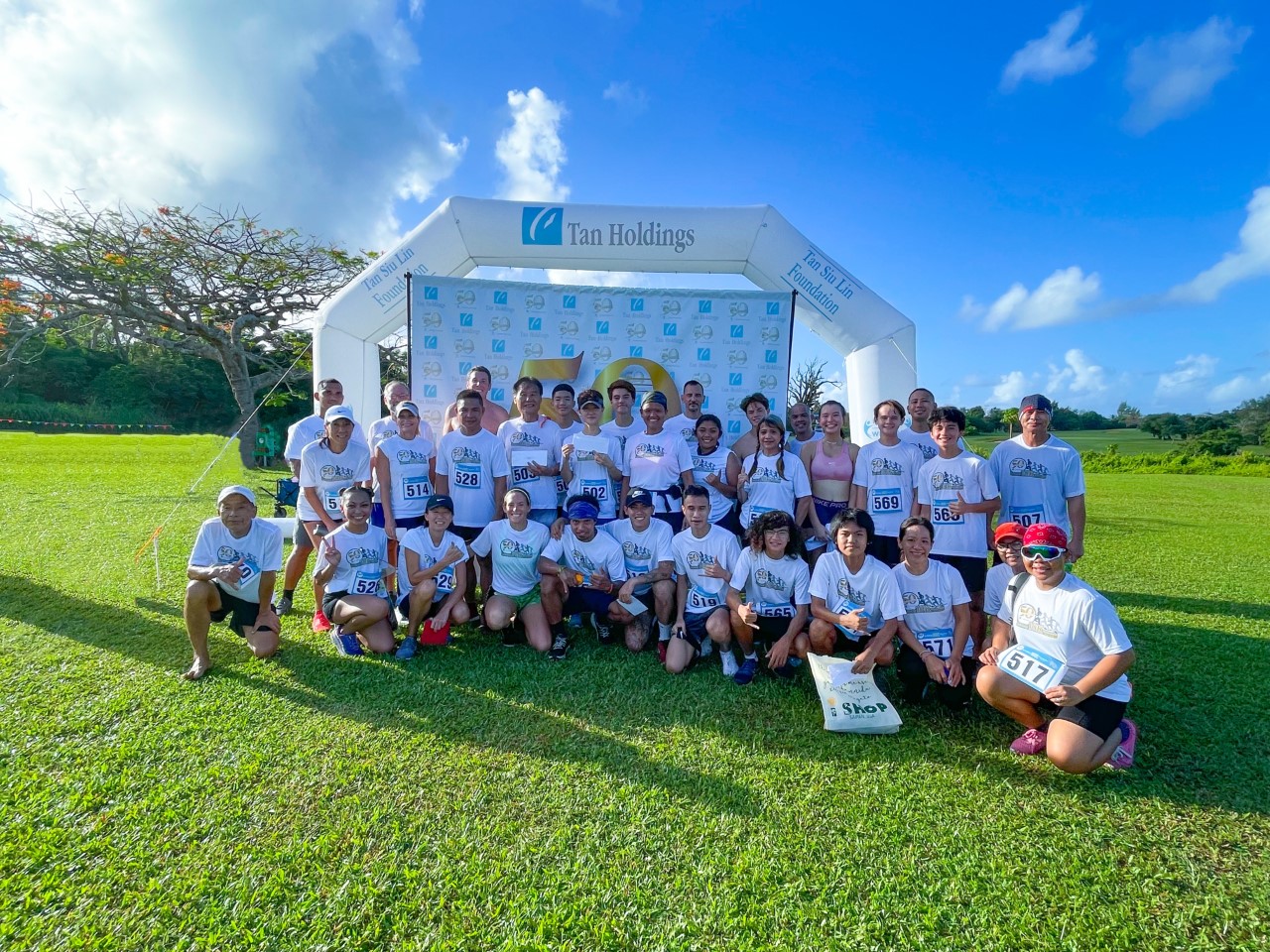 Run Saipan members pose for a photo during the 50th Anniversary Tan Holdings 10k event on April 30, 2022.