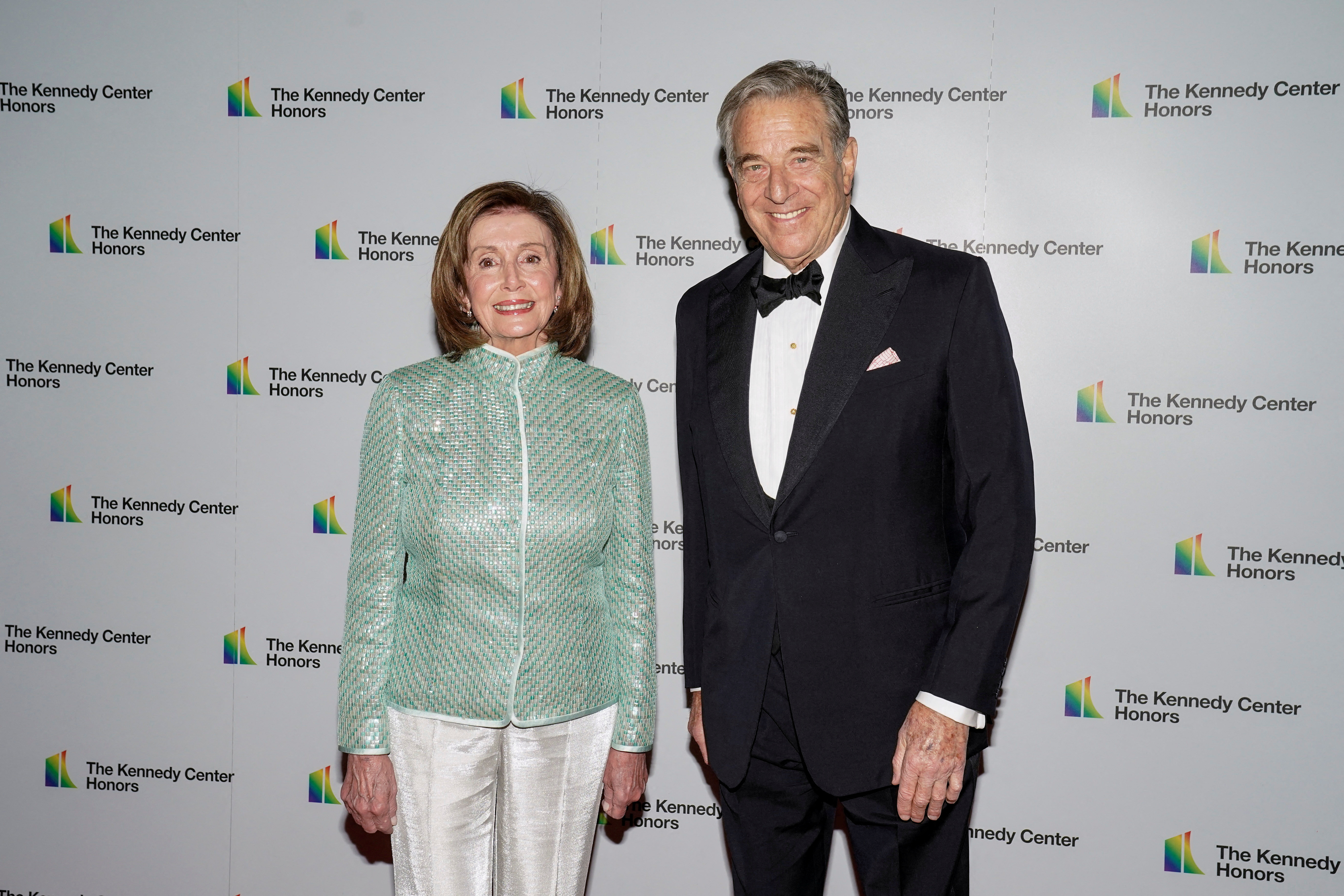 Speaker Nancy Pelosi and her husband Paul Pelosi arrive for the formal Artist's Dinner honoring the recipients of the 44th Annual Kennedy Center Honors at the Library of Congress in Washington, D.C., Dec. 4, 2021.