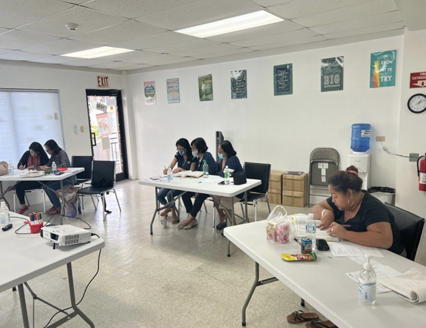 Child care providers undergo health and safety training at the Evergreen Learning Training Center in Chalan Kanoa.