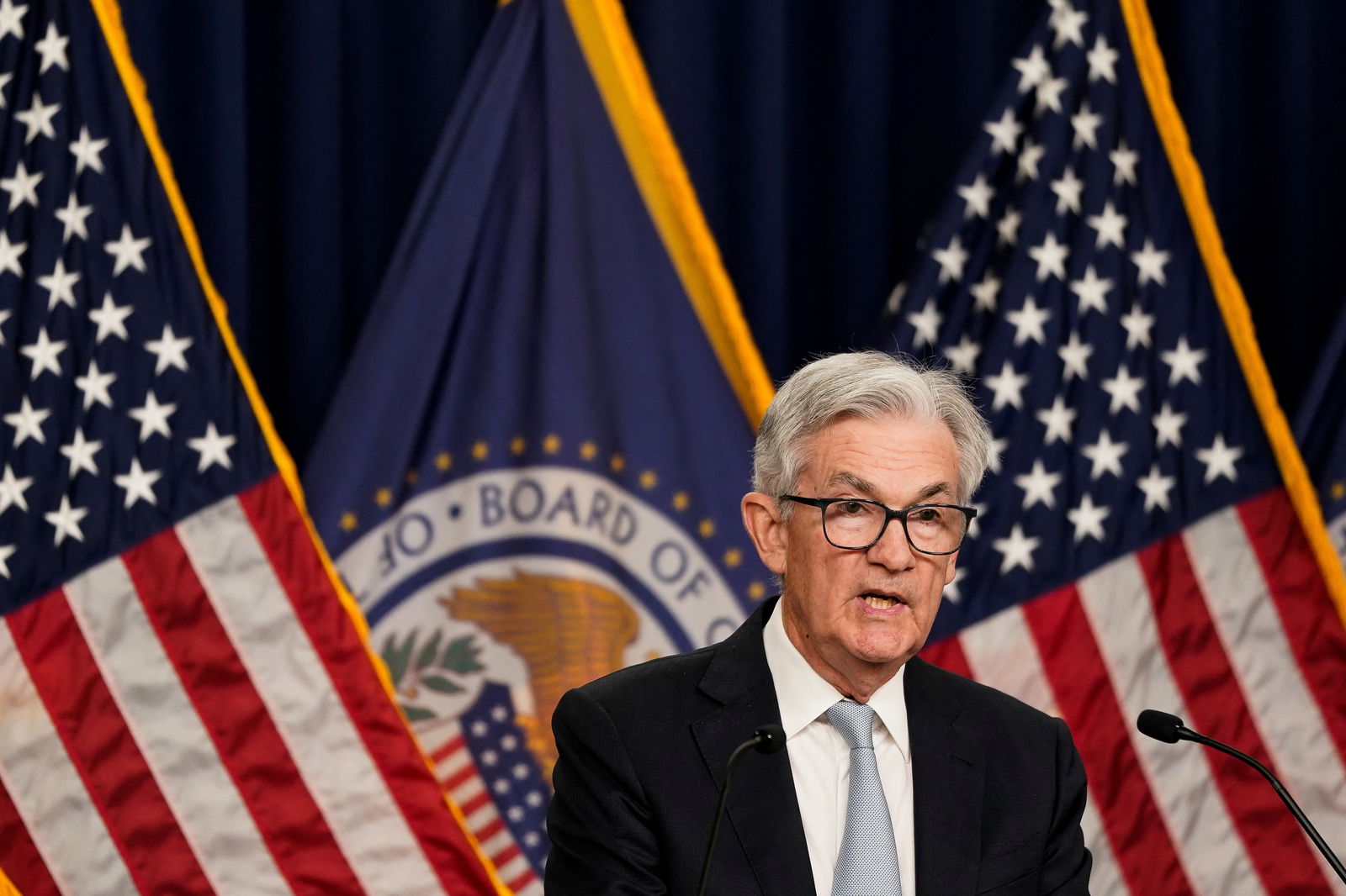 Federal Reserve Board Chairman Jerome Powell speaks during a news conference following a closed two-day meeting of the Federal Open Market Committee on interest rate policy in Washington, D.C., Nov. 2, 2022.