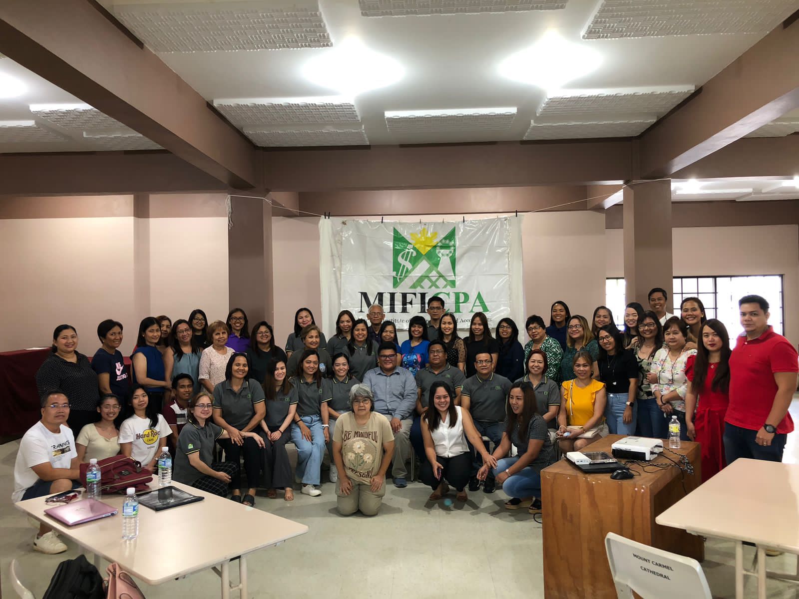 Participants and hosts of the advanced Microsoft Excel training spearheaded by the Marianas Institute of Filipino Certified Public Accountants and Accountants pose for a photo.
