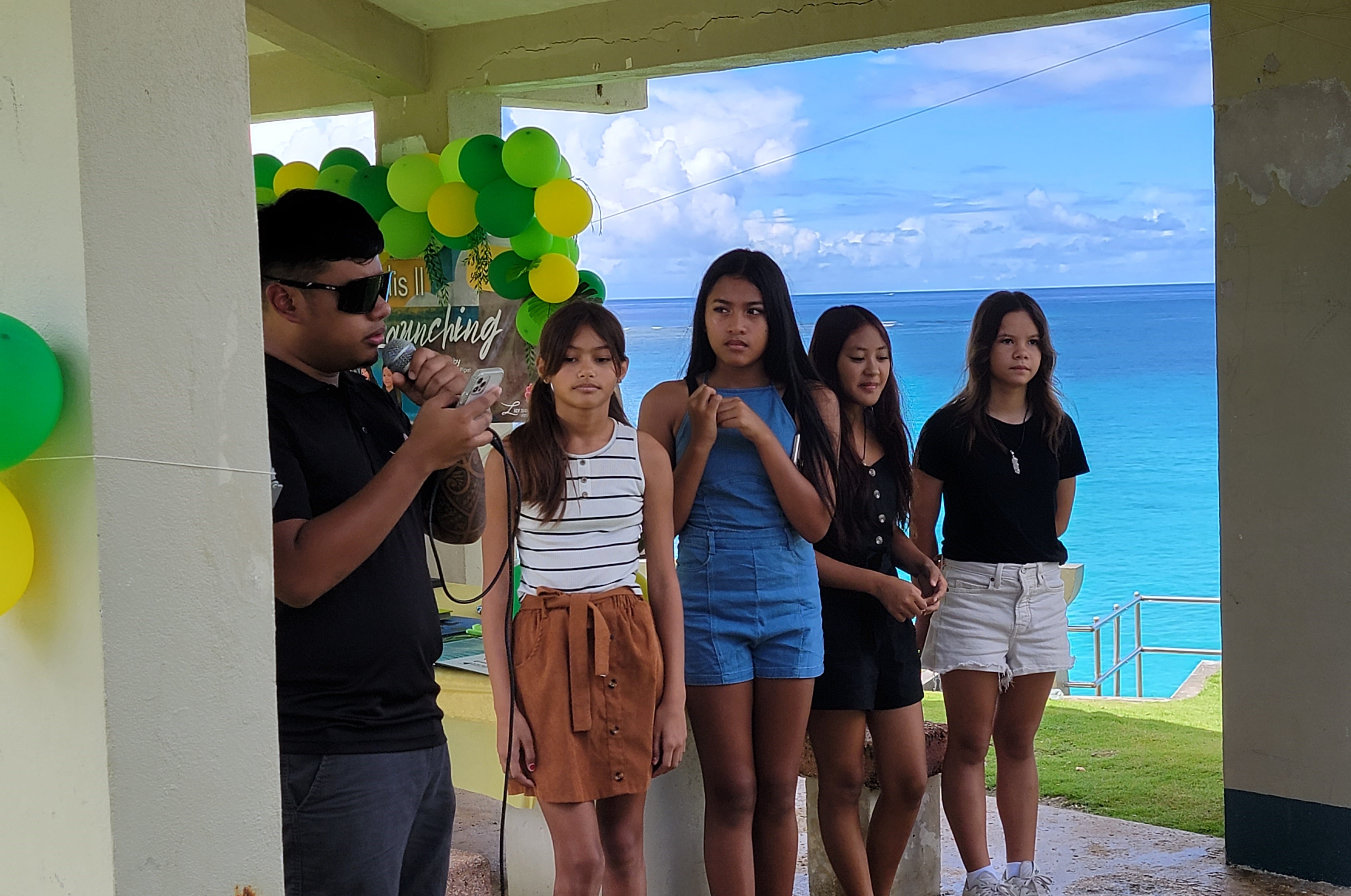 2023 Teacher of the Year Donovan Tudela delivers his remarks during the book launching event.