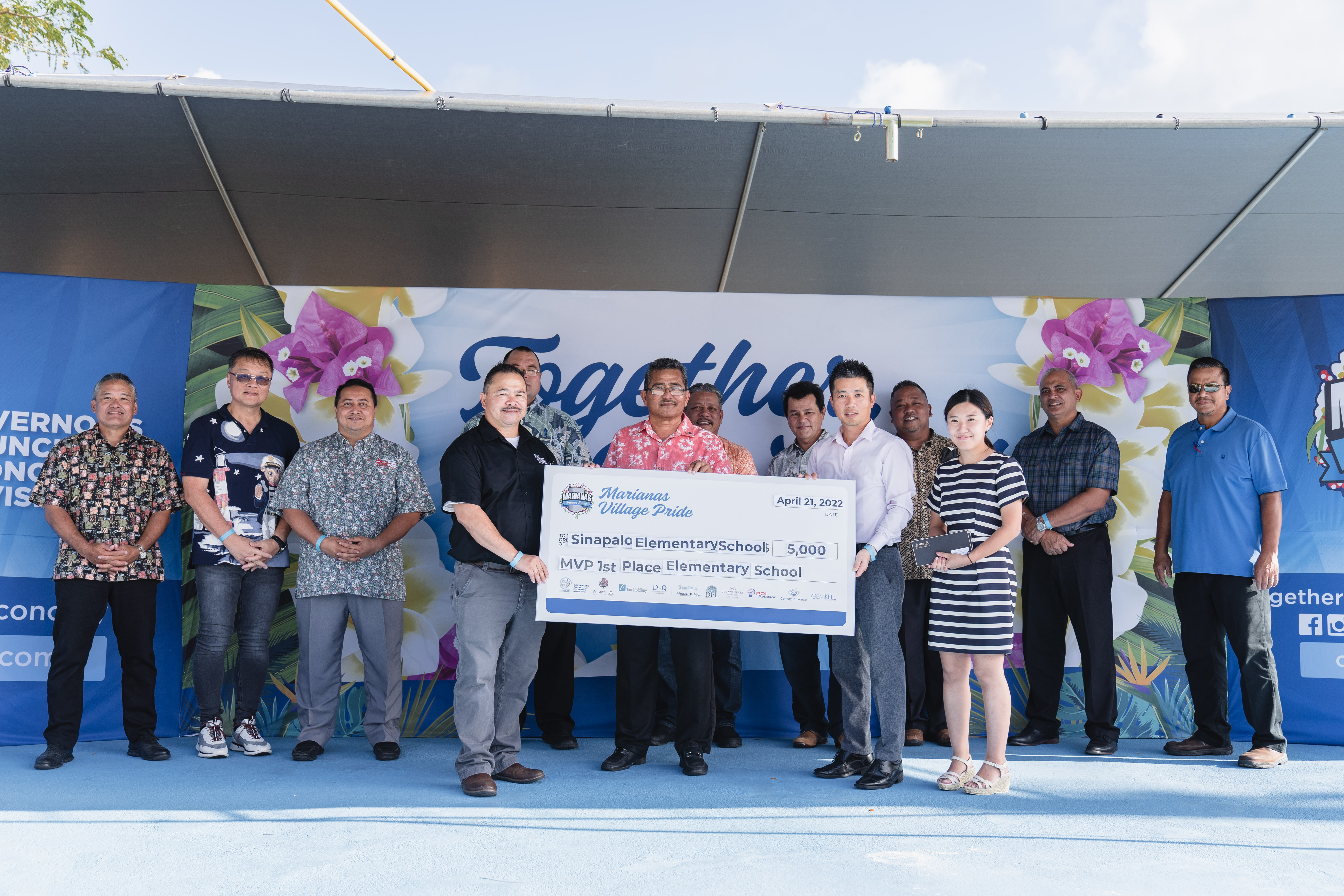 The E-Land Group awards $5,000 in Education Tax Credit to Sinapalo Elementary School for placing first in the Marianas Village Pride Campaign's elementary school division. The GCEA is pleased to welcome back the E-Land Group as a Gold Sponsor in the Marianas School Pride Program.