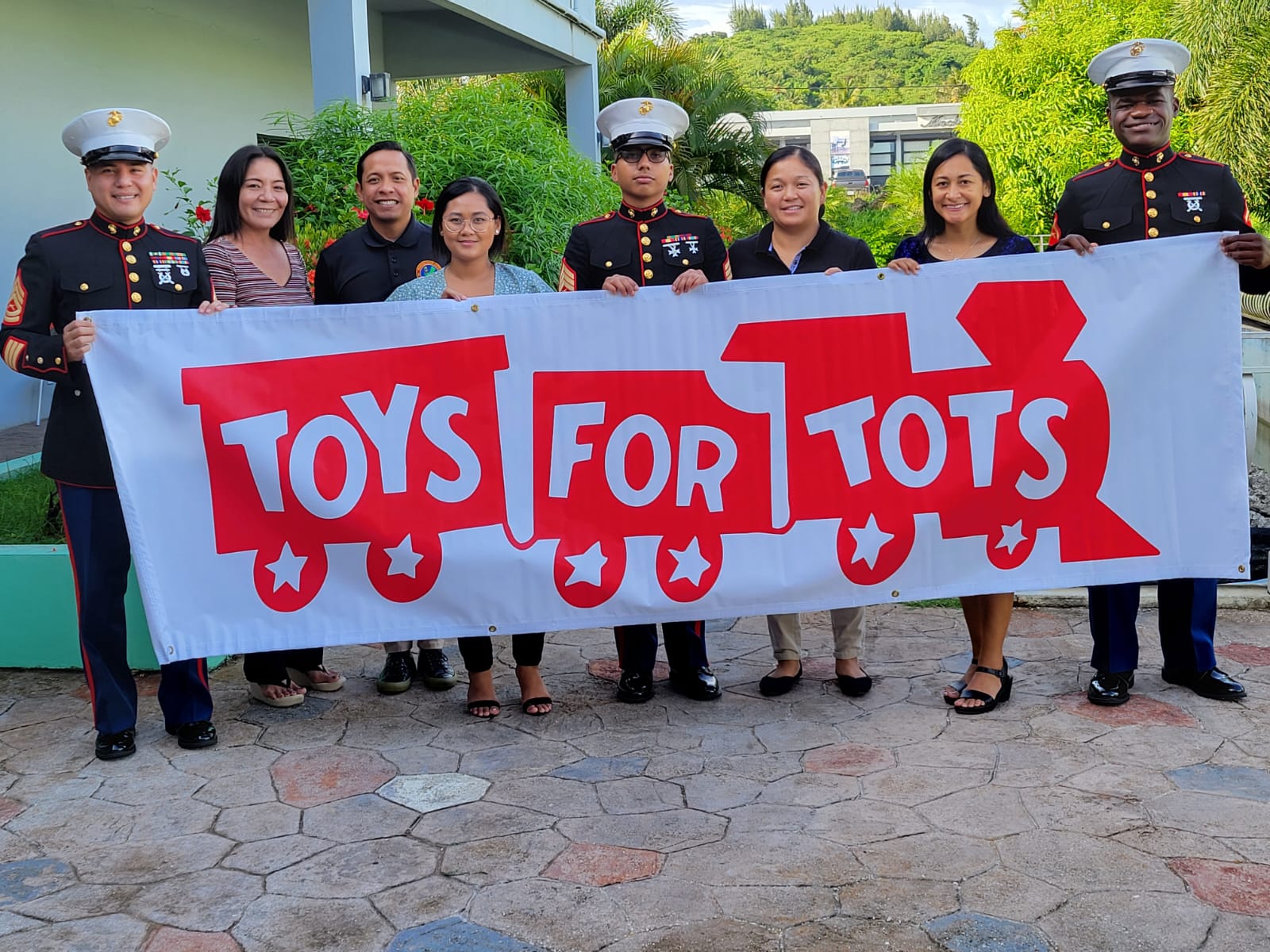 The 2022 Toys for Tots Campaign in CNMI has been launched by first lady Diann Torres, 2nd right, in partnership with the Marine Corps Base Camp Blaz.