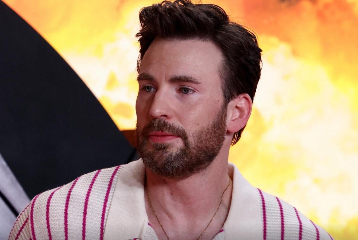 Chris Evans poses at the Britain premiere of "The Gray Man" in London, Britain on July 19, 2022.