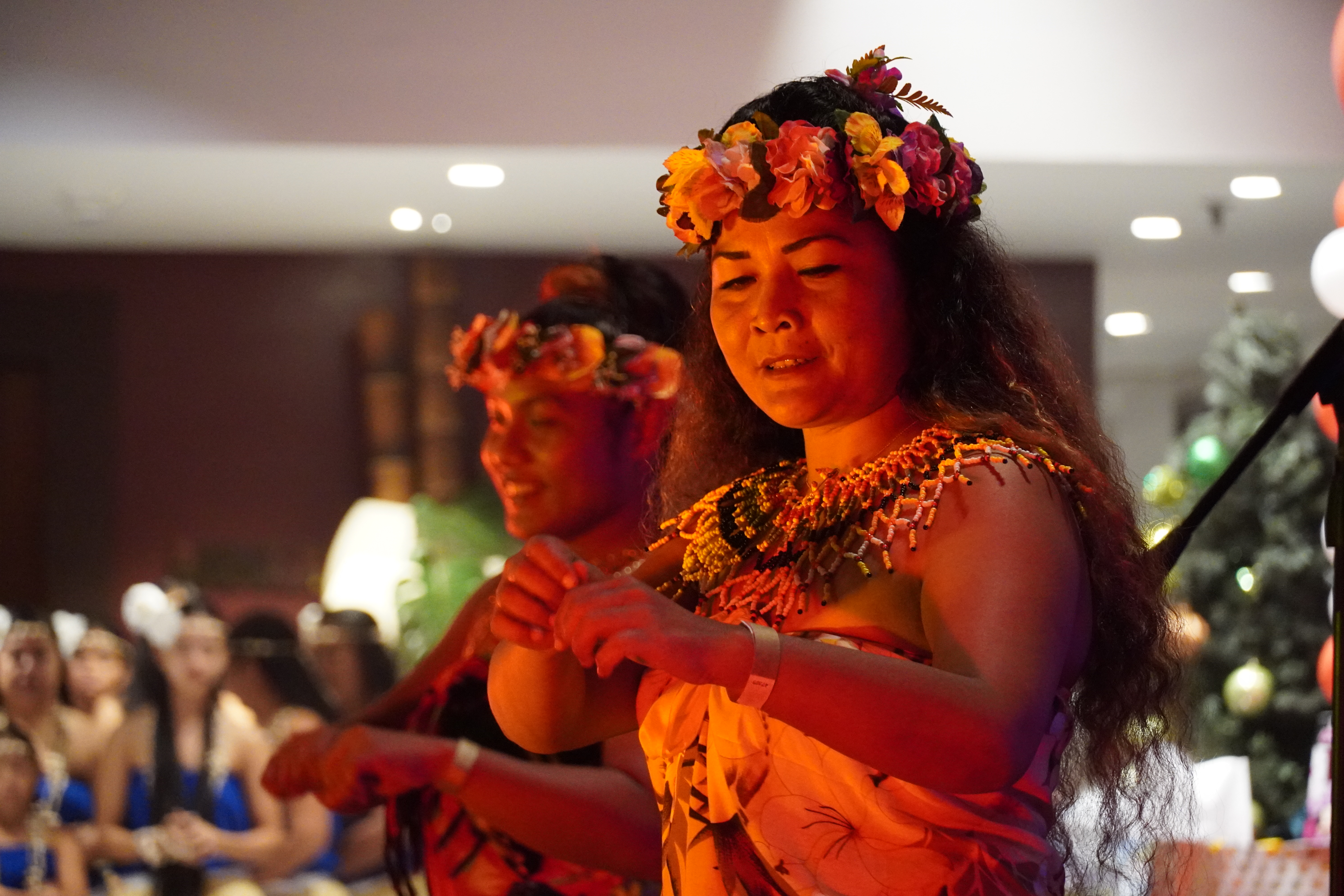 Carolinian cultural dancers perform.