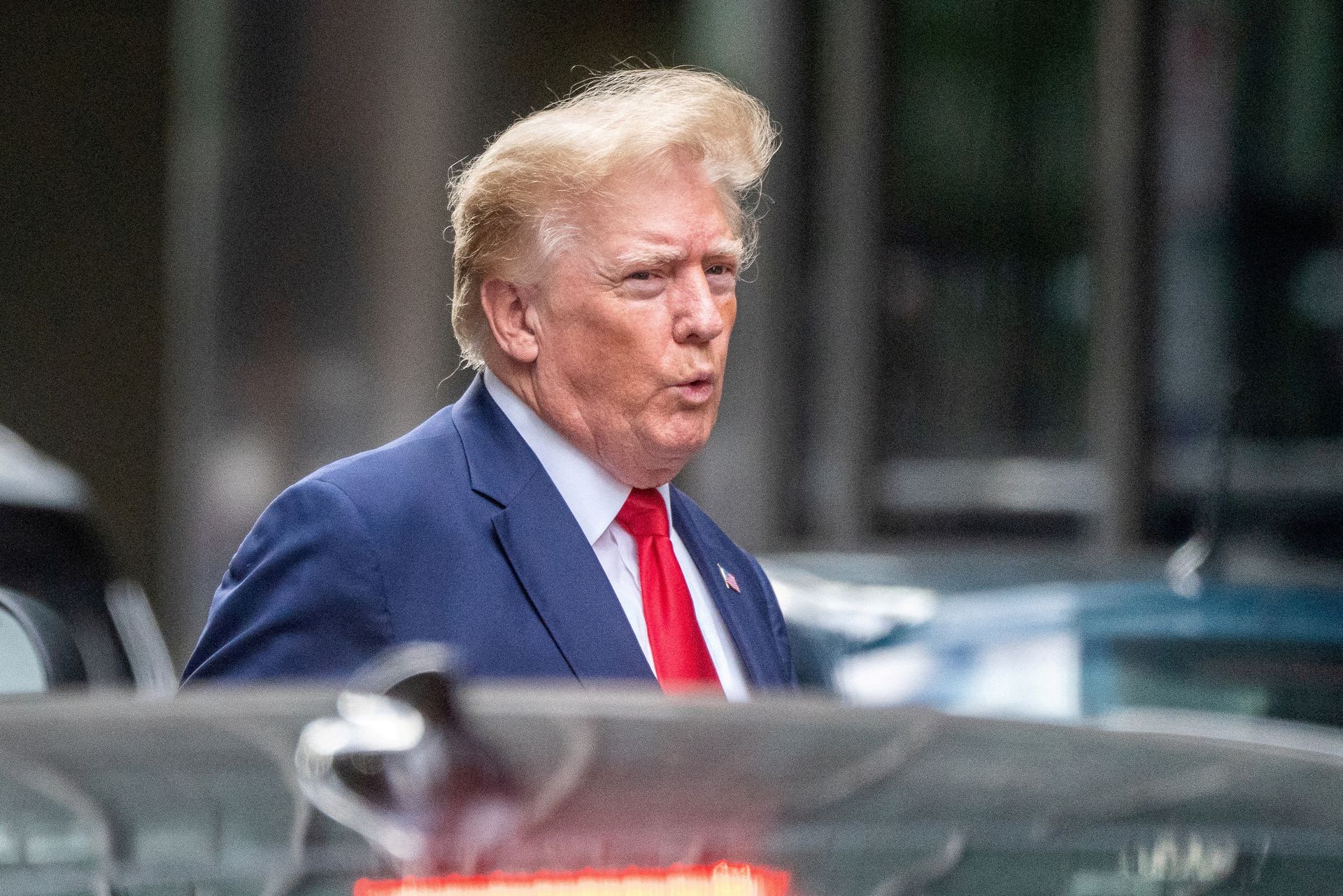 Former President Donald Trump departs Trump Tower two days after FBI agents raided his Mar-a-Lago Palm Beach home, in New York City, New York, Aug. 10, 2022.