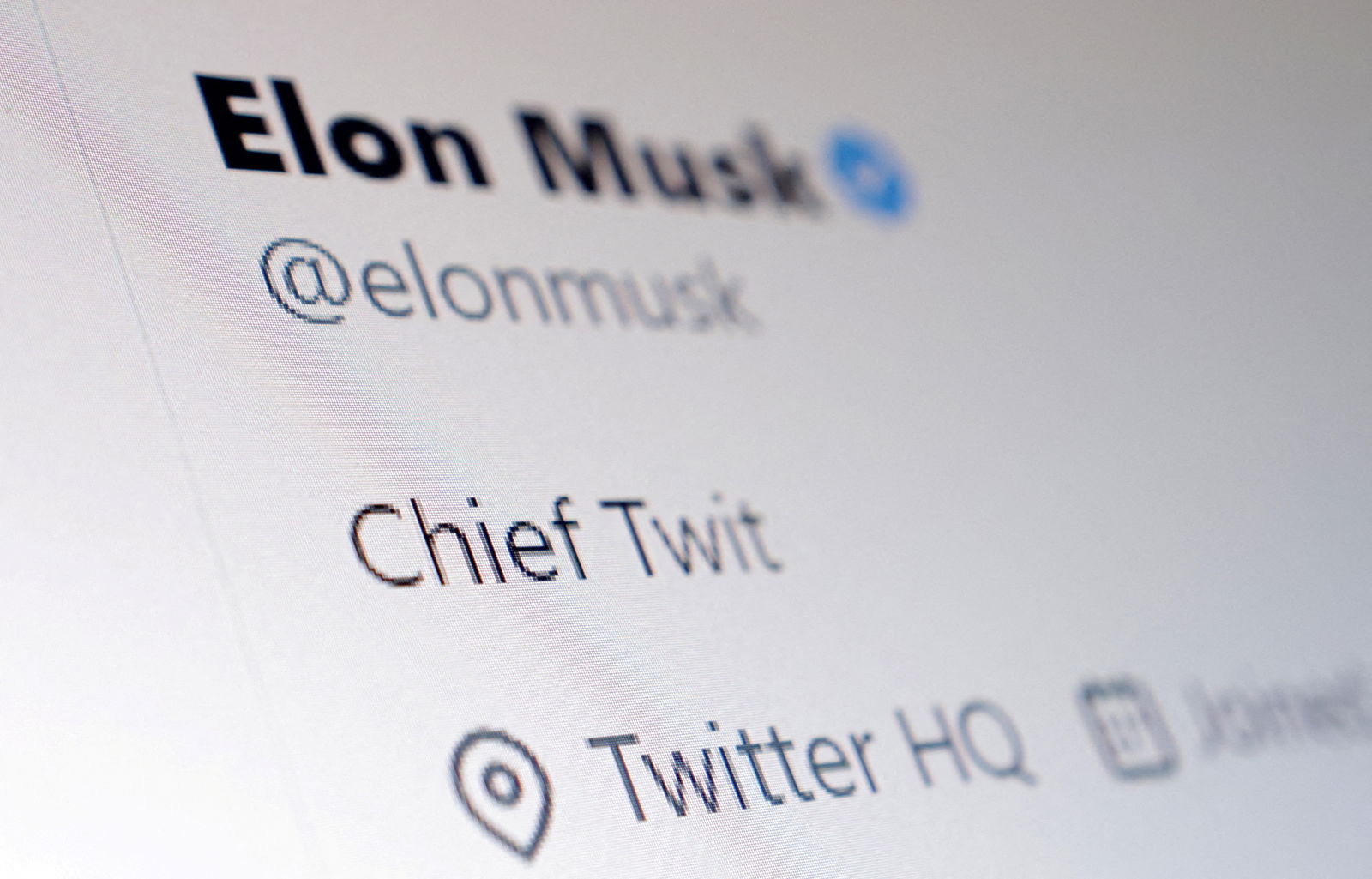 Elon Musk's Twitter account is seen in this illustration taken Oct. 28, 2022.