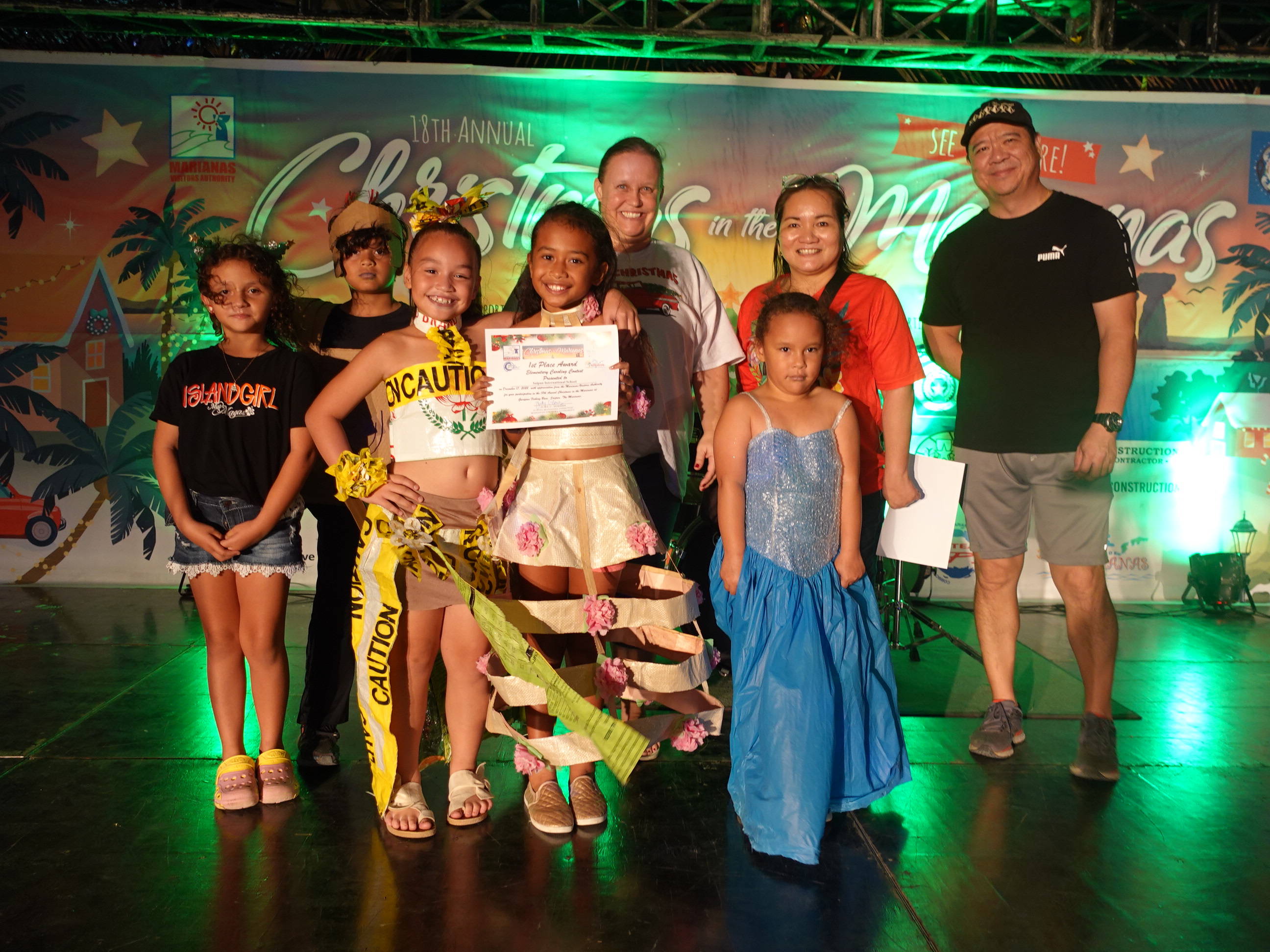 Saipan International School is awarded second place for the high school caroling competition the 18th Annual Christmas in the Marianas on Dec. 17, 2022, in Garapan, Saipan.