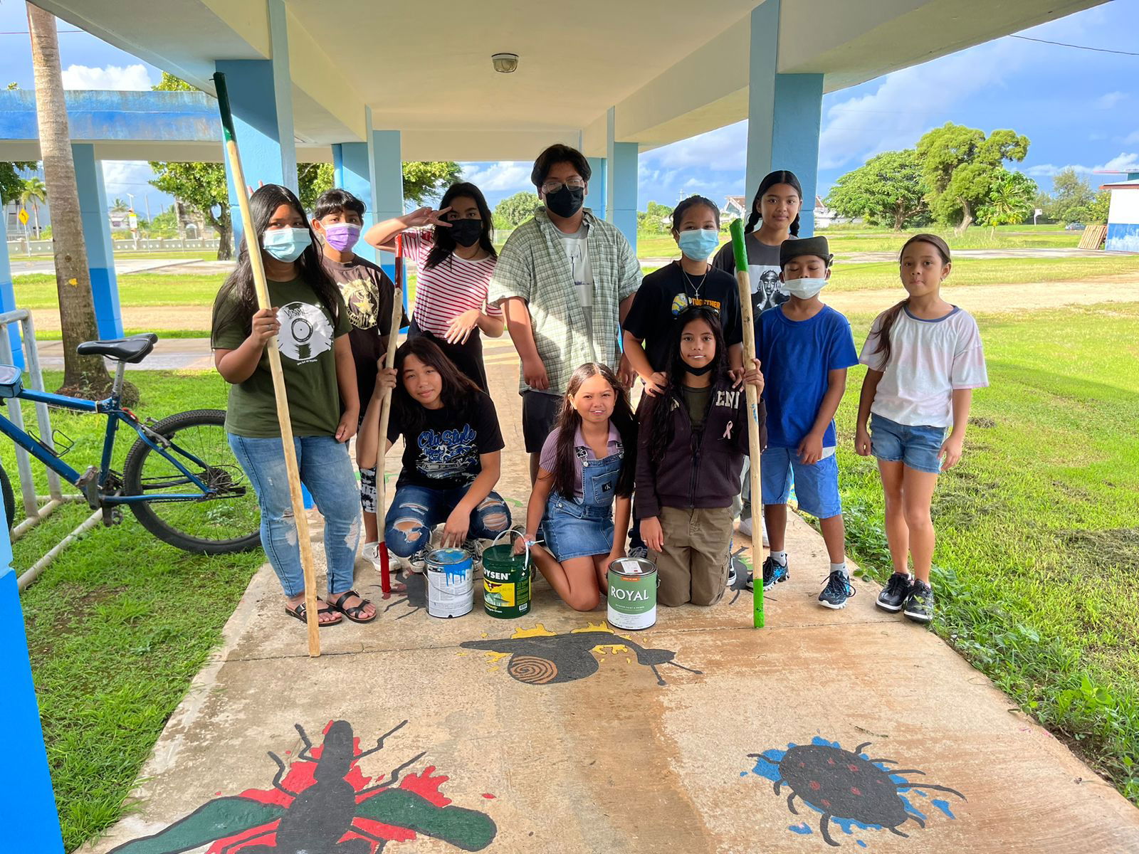 Tinian Elementary School students are implementing beautification projects on their campus.