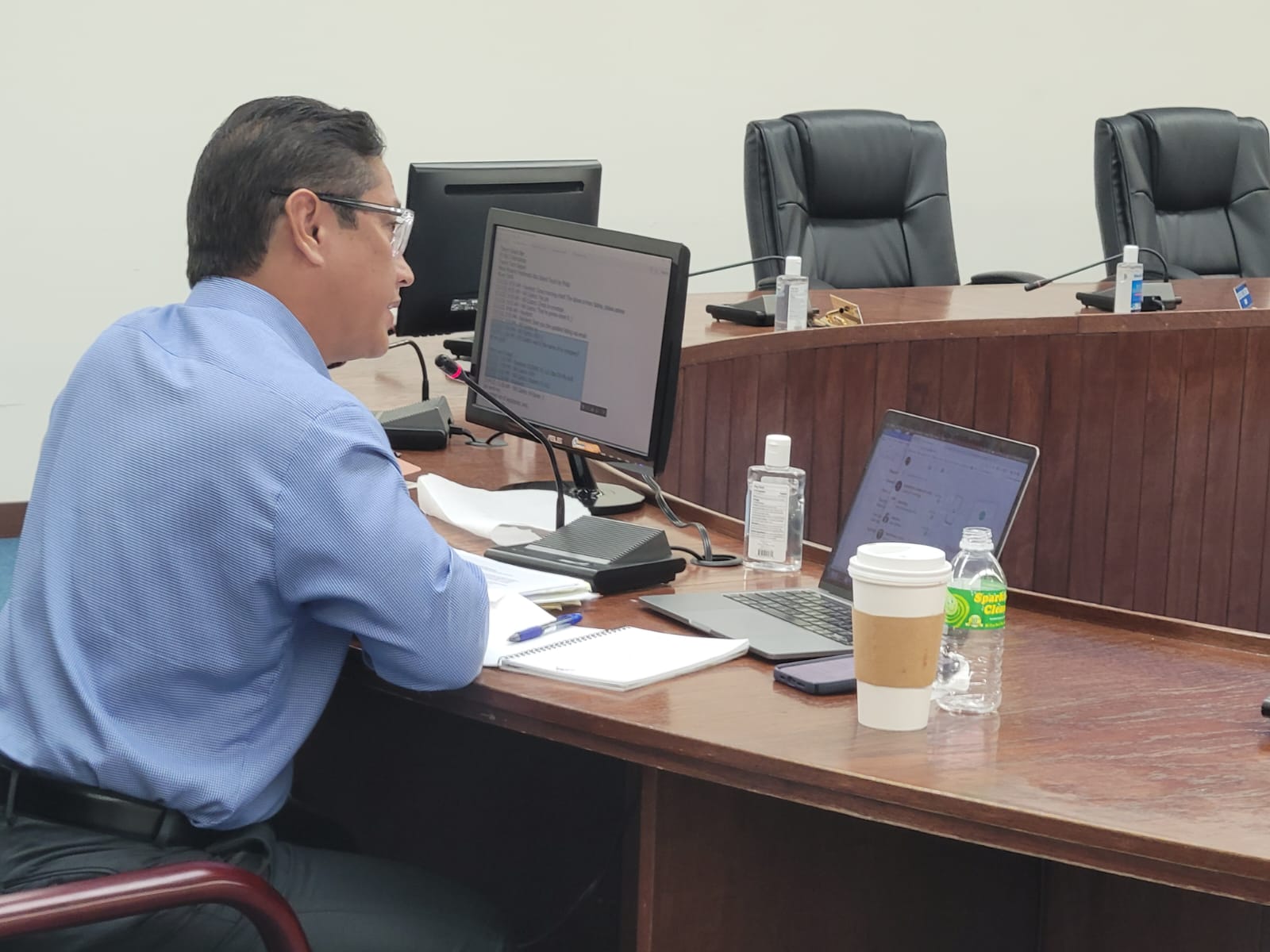 The governor’s chief of staff, Wil Castro, answers a question during a joint hearing conducted by the House Committees on Judiciary and Governmental Operations, and Ways and Means Friday in the House chamber.