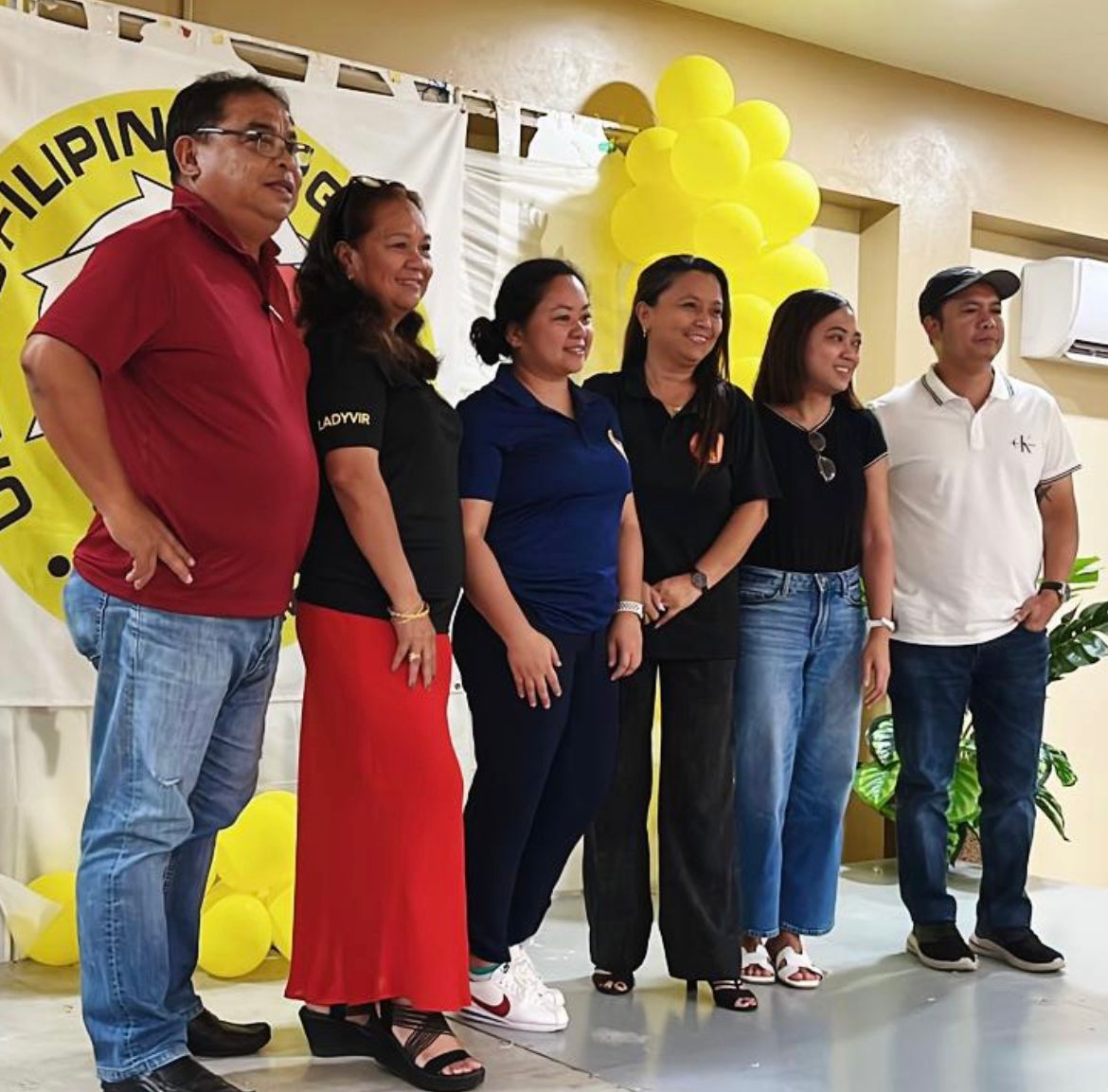 The new UFO officers. From left, Mario Mayuga of Bayani Association – vice president, Ladyvir Canape, Bayani Association – secretary, Birhen Marinez, MAFEA – president, Annamae Adaza, Bayani Association, – PRO, Renelyn Gallos, MIFICPA – auditor, and Noel Ordas, Bicol Association – treasurer.