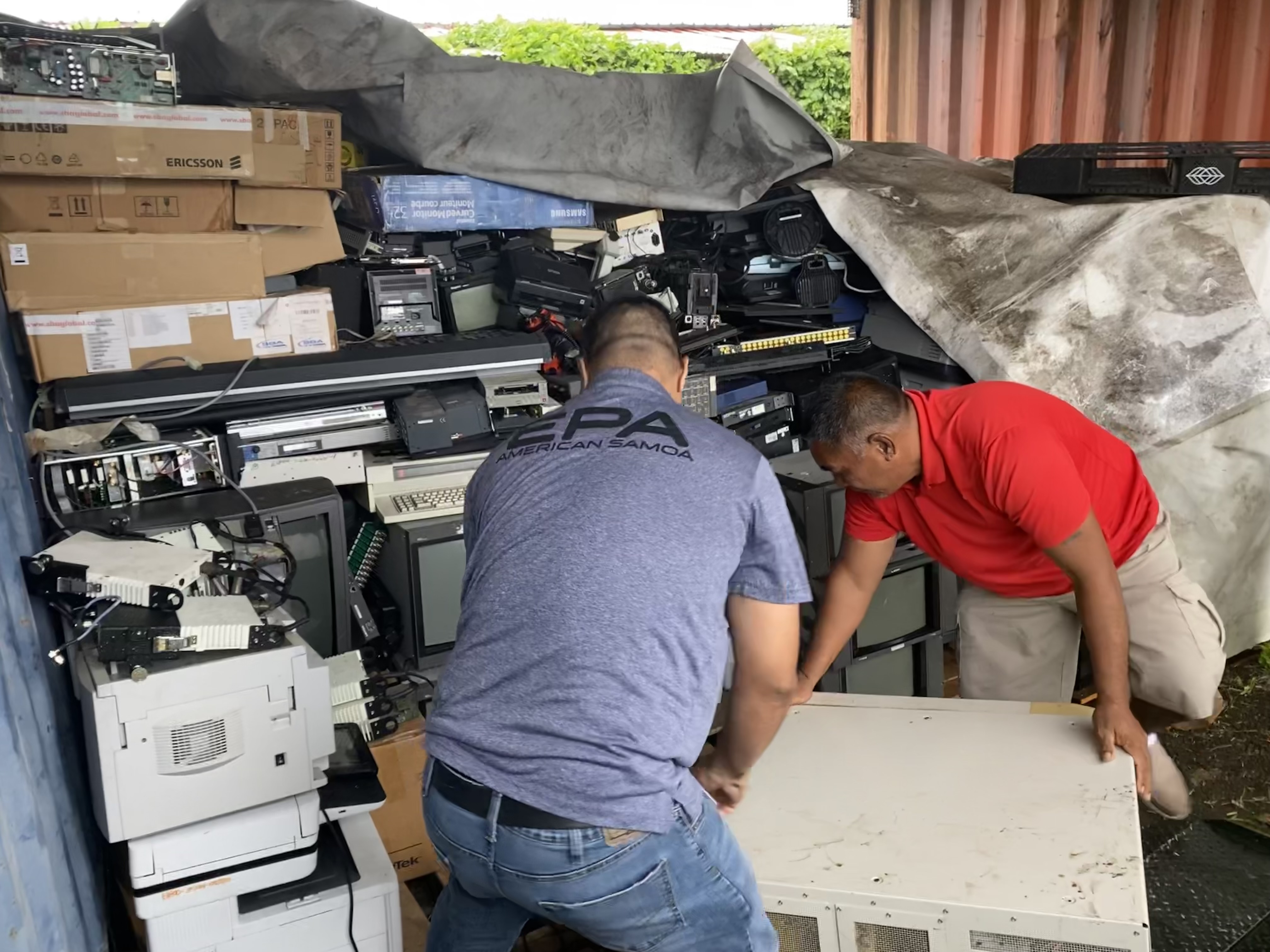 In American Samoa, 2,000 pounds of electronic waste from the local Department of Education were diverted from landfills and collected for recycling.
