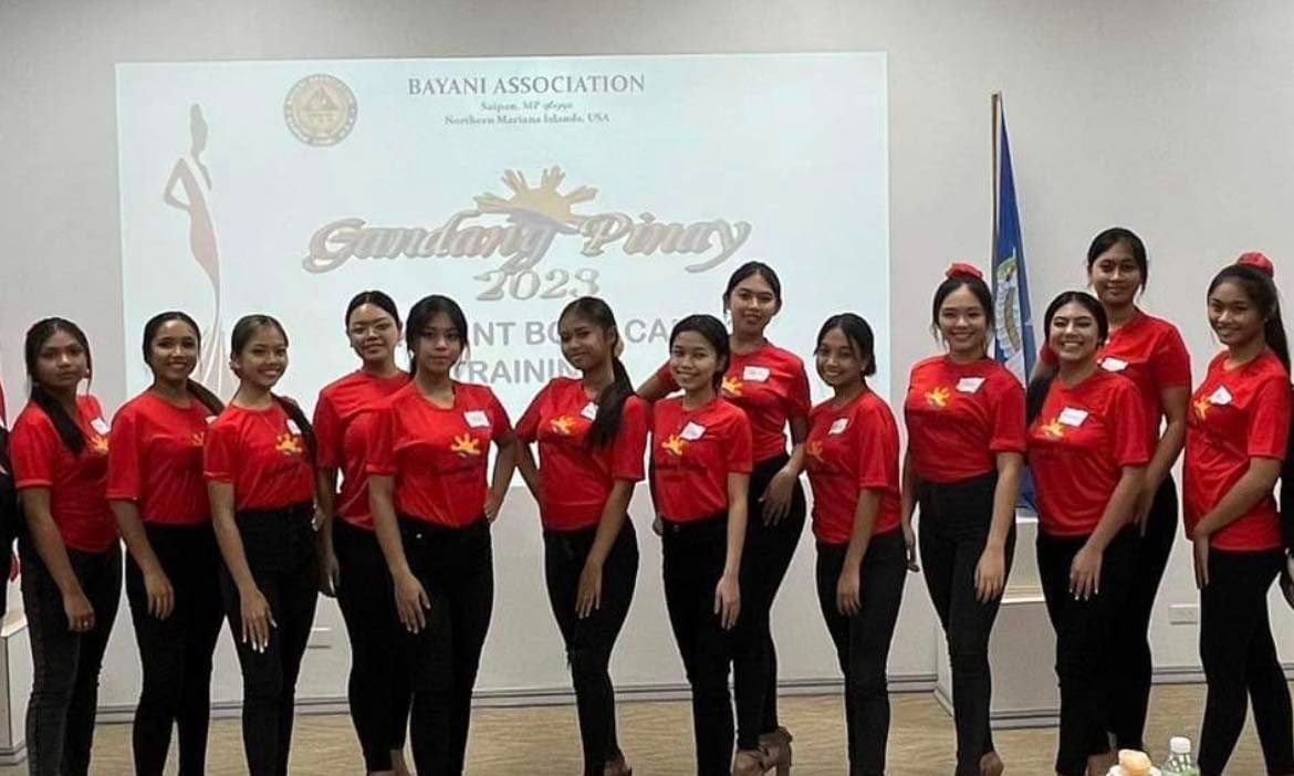 The “Gandang Pinay” candidates pose for a photo. Organized by the Bayani Association, the beauty pageant will be held on Feb, 11, 2023 at the Saipan World Resort.