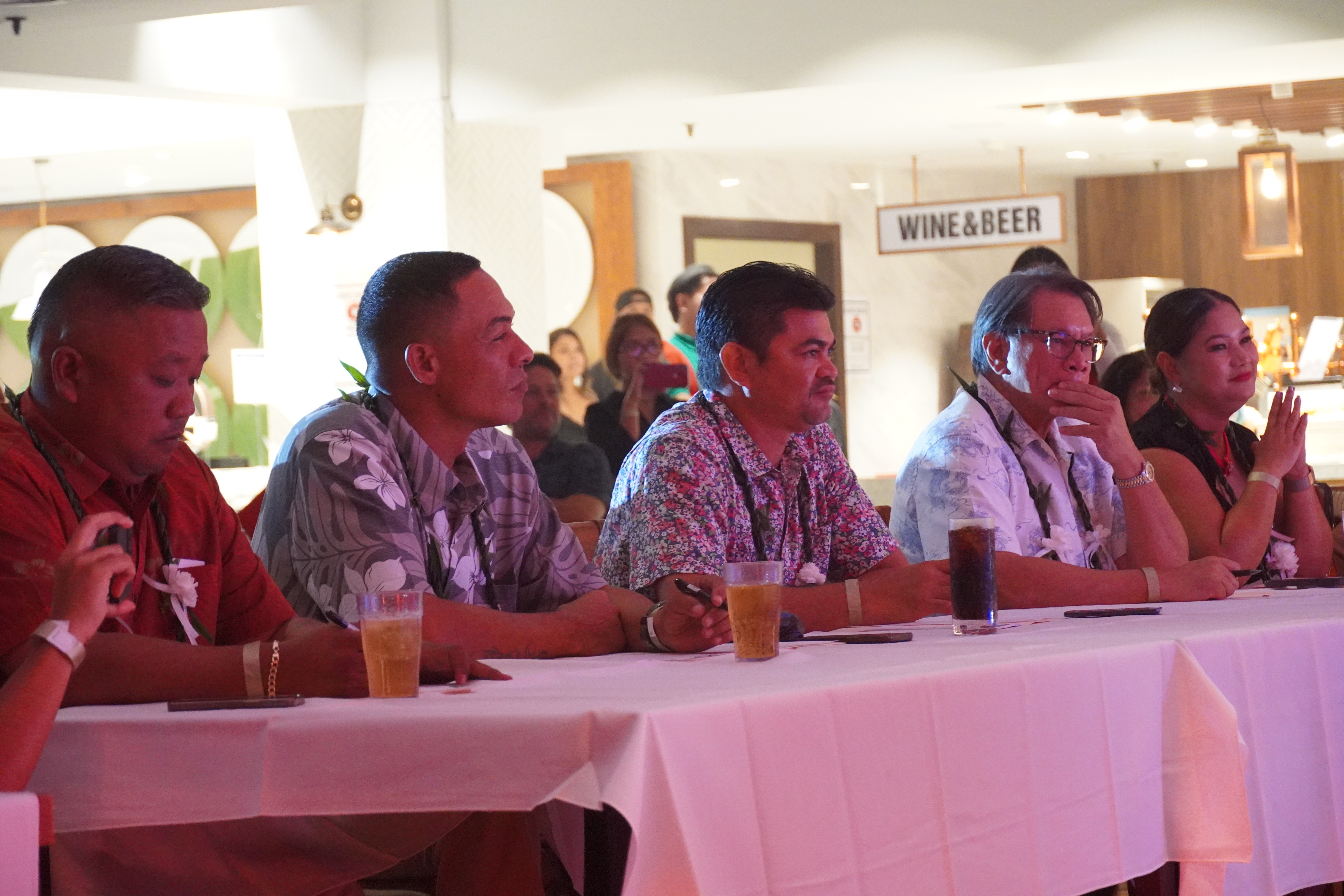 This year's CNMI Got Talent judges were Rep. Angel A. Demapan, Sen.-elect Dennis James C. Mendiola, Rep. Roy A. Ada, Bank of Saipan President/CEO John Z. Arroyo, and Sen.-elect Corina L. Magofna.