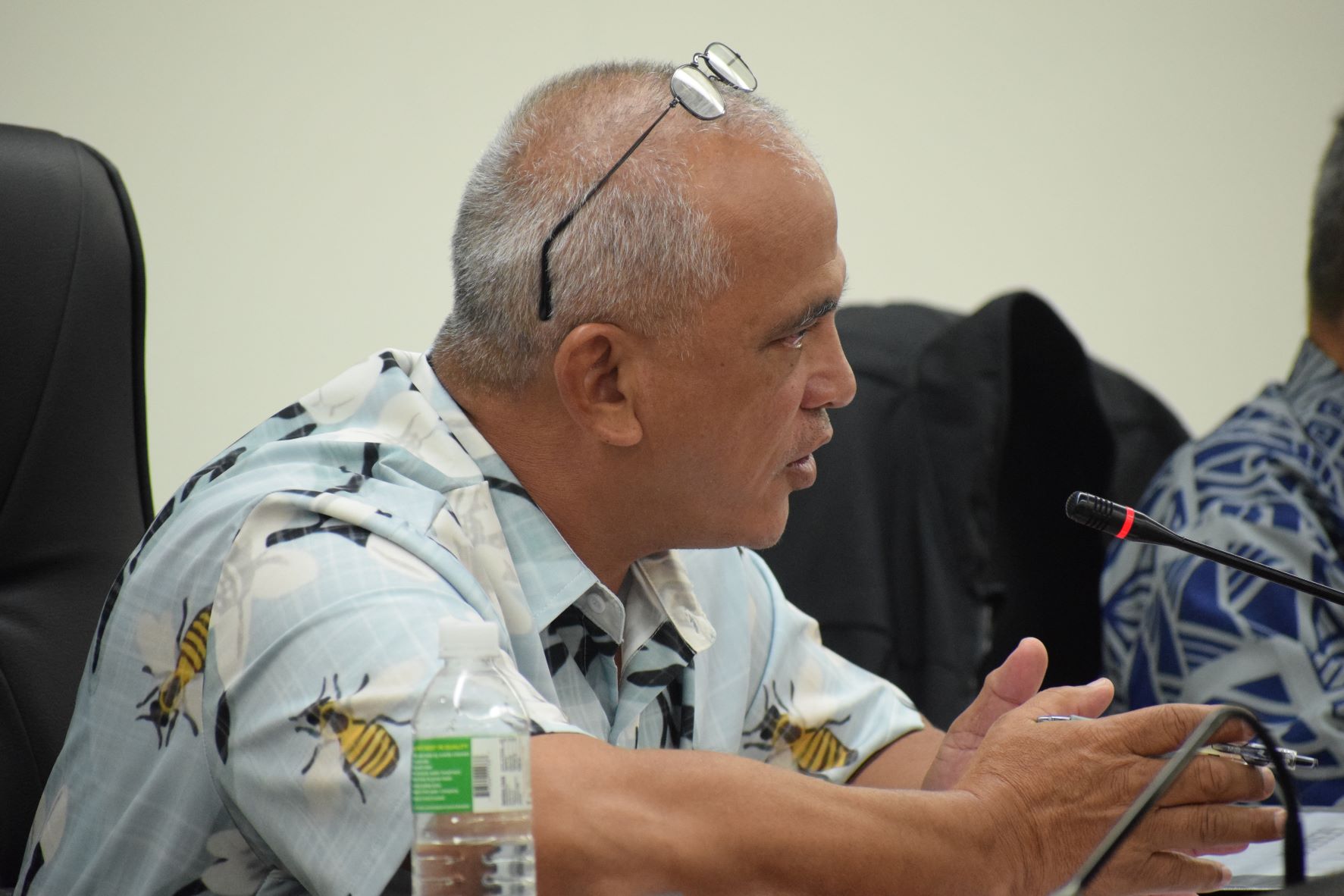 Rep. Joseph Flores speaks during a House session on Thursday.