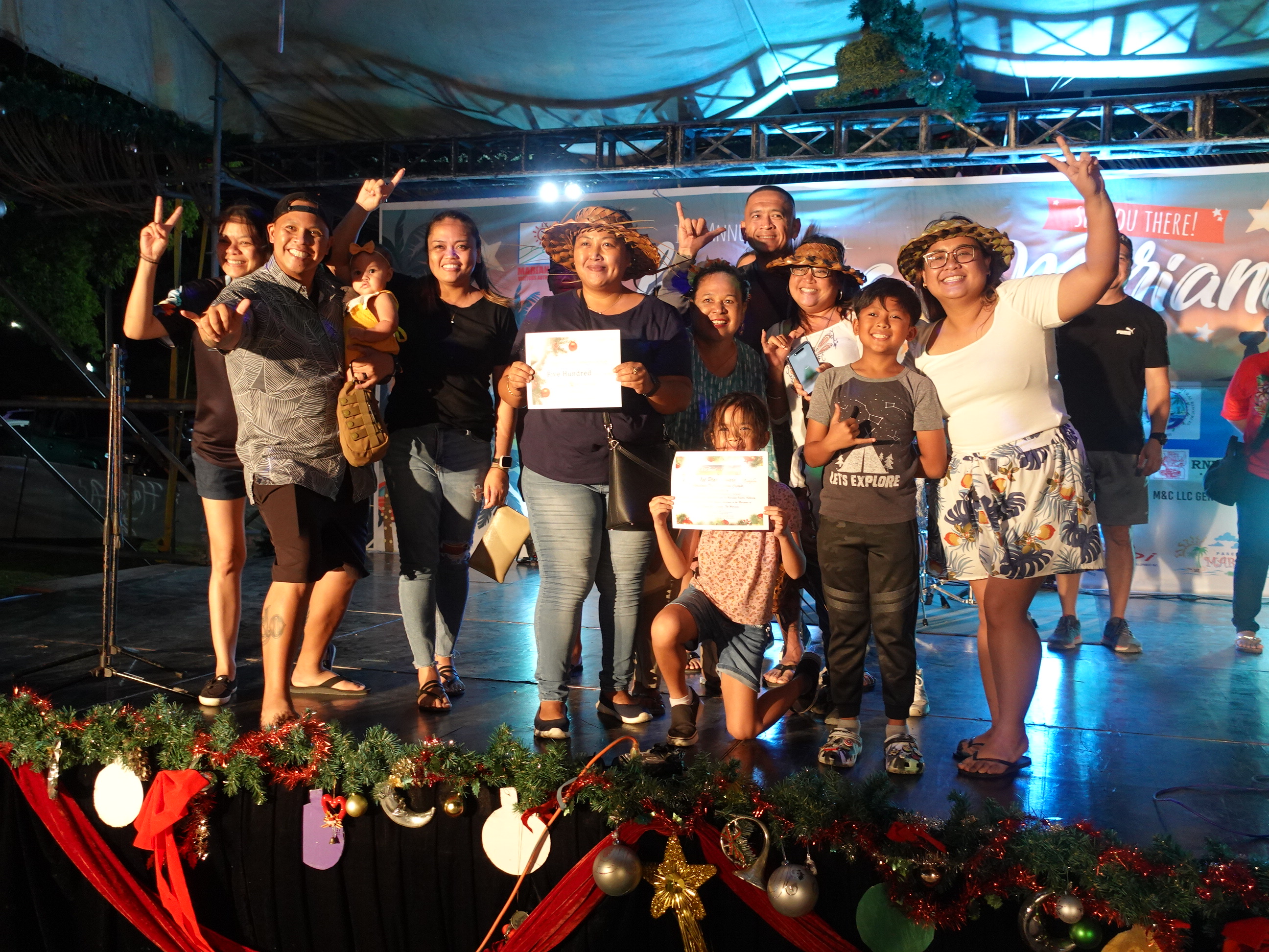 William S. Reyes Elementary School is awarded first place for the Christmas Tree Decorating Contest at the 18th Annual Christmas in the Marianas on Dec. 17, 2022, in Garapan, Saipan.