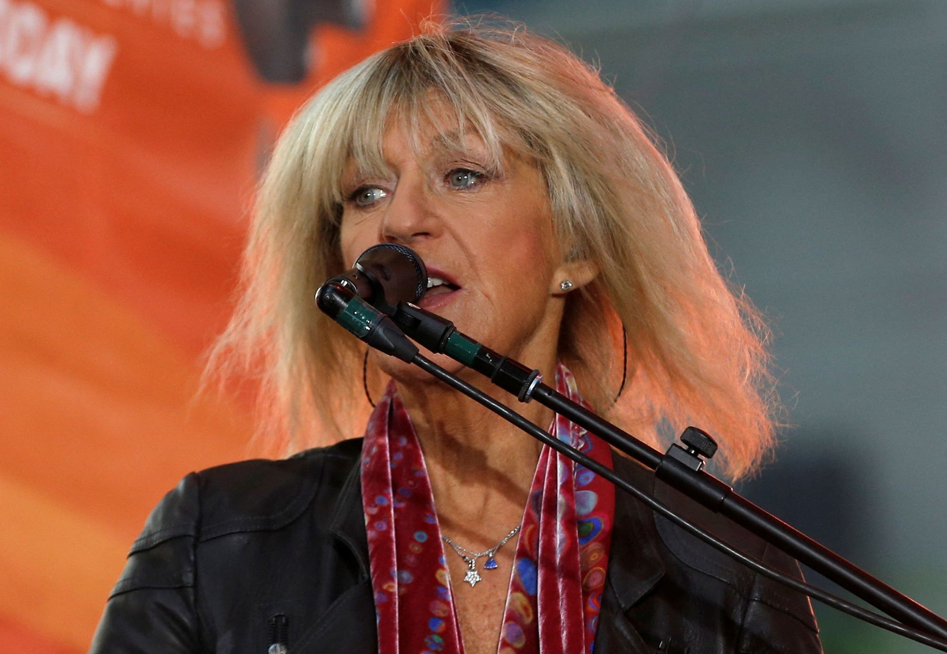 Keyboardist and singer Christine McVie of the rock band Fleetwood Mac performs on NBC's “Today” show in New York City, Oct. 9, 2014.
