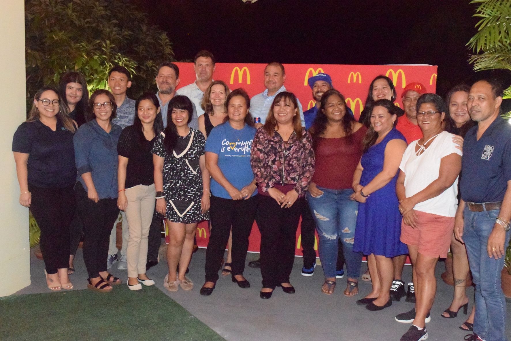 The sponsors of the 2nd Annual Golf Classic with McDonald's Restaurant Saipan owner/operator Marcia Ayuyu, center,  at the Ayuyu residence in San Vicente.