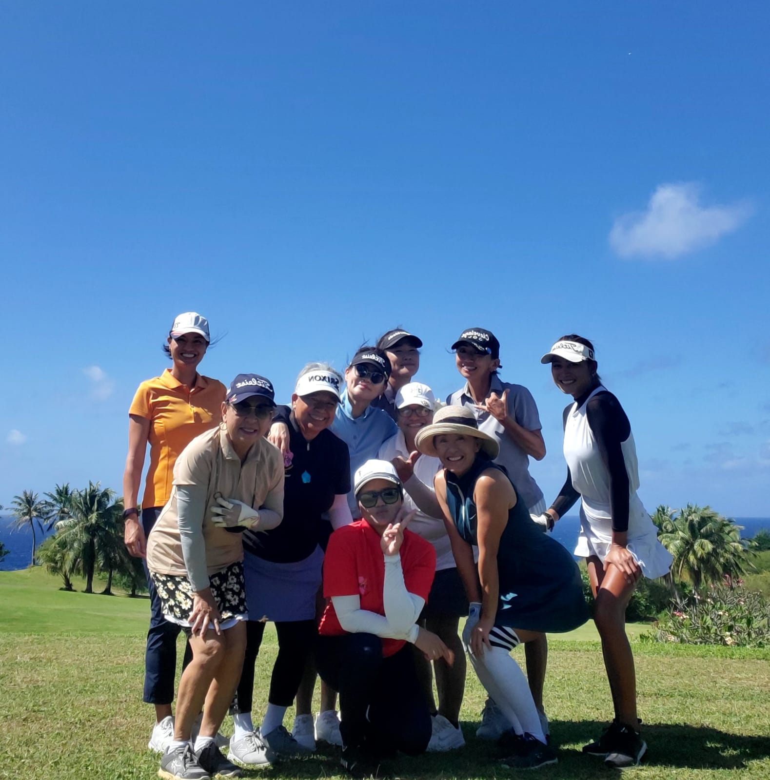 Members of the CNMI Women’s Golf Association pose for a photo during their December golf tournament at the Kingfisher Golf Links on Saturday.