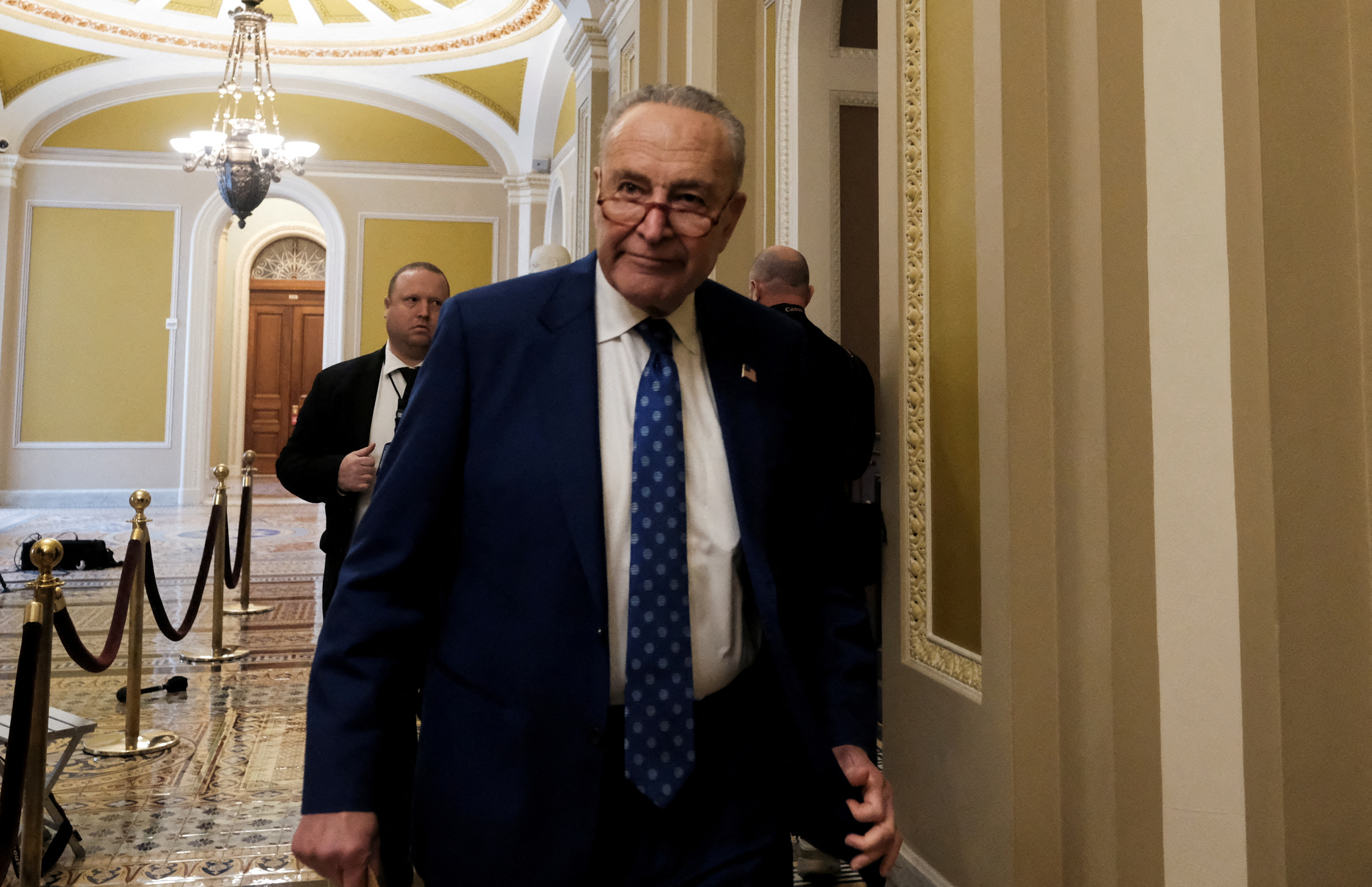 U.S. Senate Majority Leader Chuck Schumer walks at the U.S. Capitol in Washington, D.C., Nov. 15, 2022.
