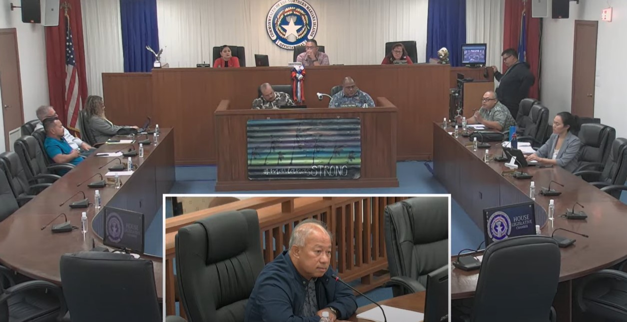 Department of Commerce-Economic Development Director Jesus Taisague appears before a joint House panel on Wednesday during the resumption of its public hearing on the BOOST program.