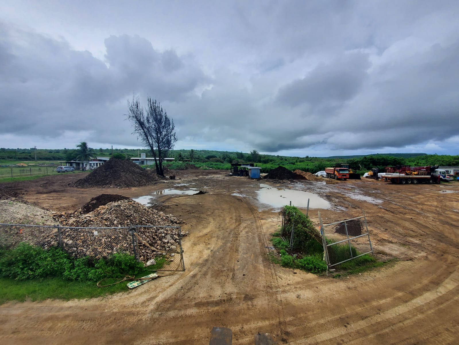 An Oct. 14, 2022 photo of the Super Typhoon Yutu Debris site on Tinian, which was impacted by a fire earlier this year. 