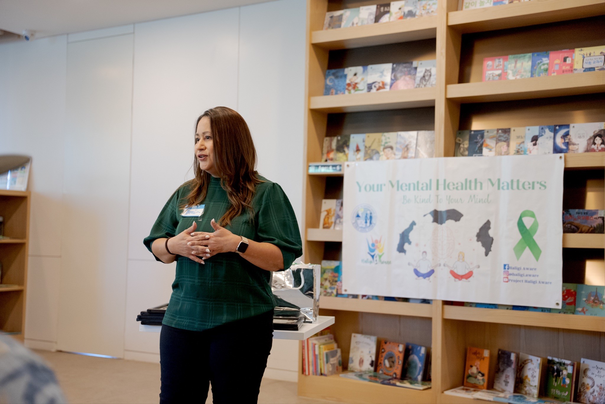 Dr. Boni Pangelinan, PSS Office of Student and Support Services senior director, welcomes community partners.